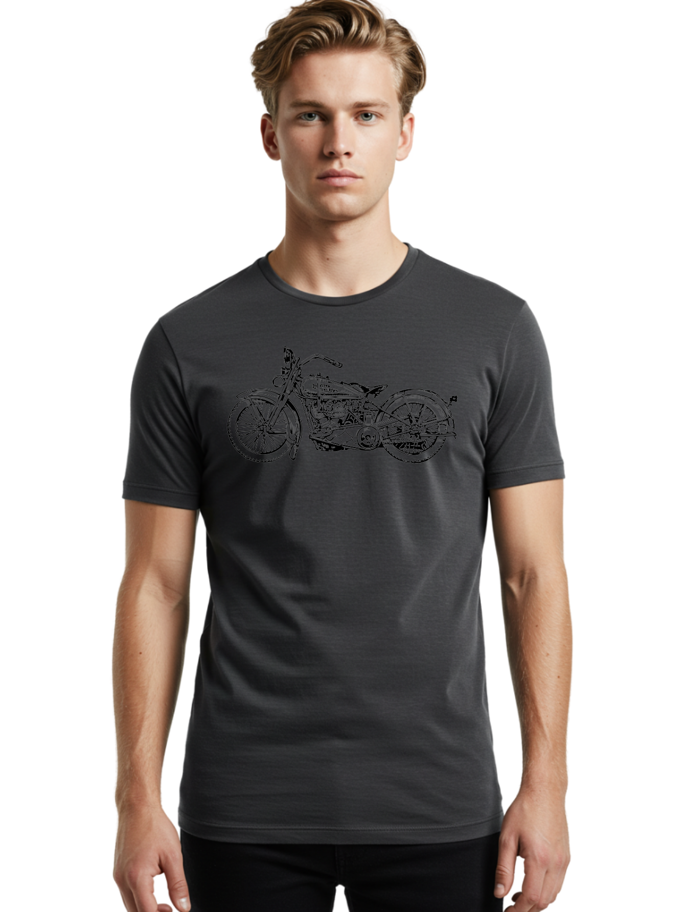 1916-Flying-Merkel Men'S Graphic Tee, 100% Cotton, Comfortable Casual Summer Wear, Machine Washable, Vintage Motorcycle, Classic Bike, Harley Davidson Logo, Retro Design, Black And Green Illustration, Motorcycle Art, Biker Culture, Aad774 26