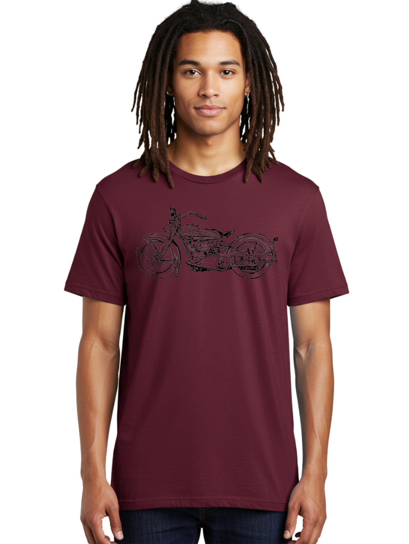 1916-Flying-Merkel Men'S Graphic Tee, 100% Cotton, Comfortable Casual Summer Wear, Machine Washable, Vintage Motorcycle, Classic Bike, Harley Davidson Logo, Retro Design, Black And Green Illustration, Motorcycle Art, Biker Culture, Aad774 10