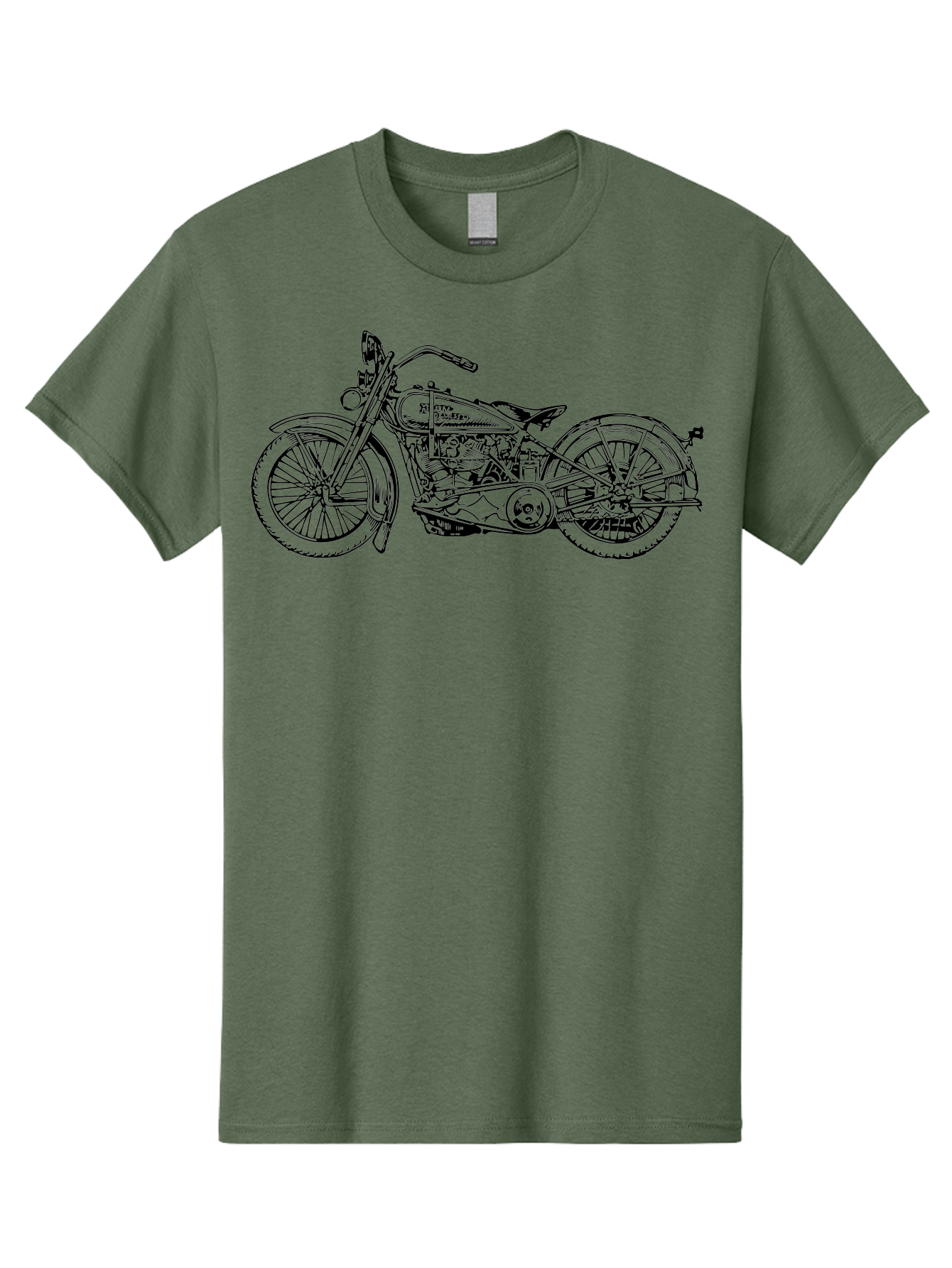 1916-Flying-Merkel Men'S Graphic Tee, 100% Cotton, Comfortable Casual Summer Wear, Machine Washable, Vintage Motorcycle, Classic Bike, Harley Davidson Logo, Retro Design, Black And Green Illustration, Motorcycle Art, Biker Culture, Aad774 15