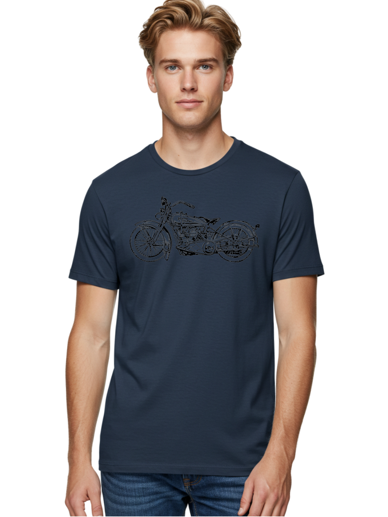 1916-Flying-Merkel Men'S Graphic Tee, 100% Cotton, Comfortable Casual Summer Wear, Machine Washable, Vintage Motorcycle, Classic Bike, Harley Davidson Logo, Retro Design, Black And Green Illustration, Motorcycle Art, Biker Culture, Aad774 8