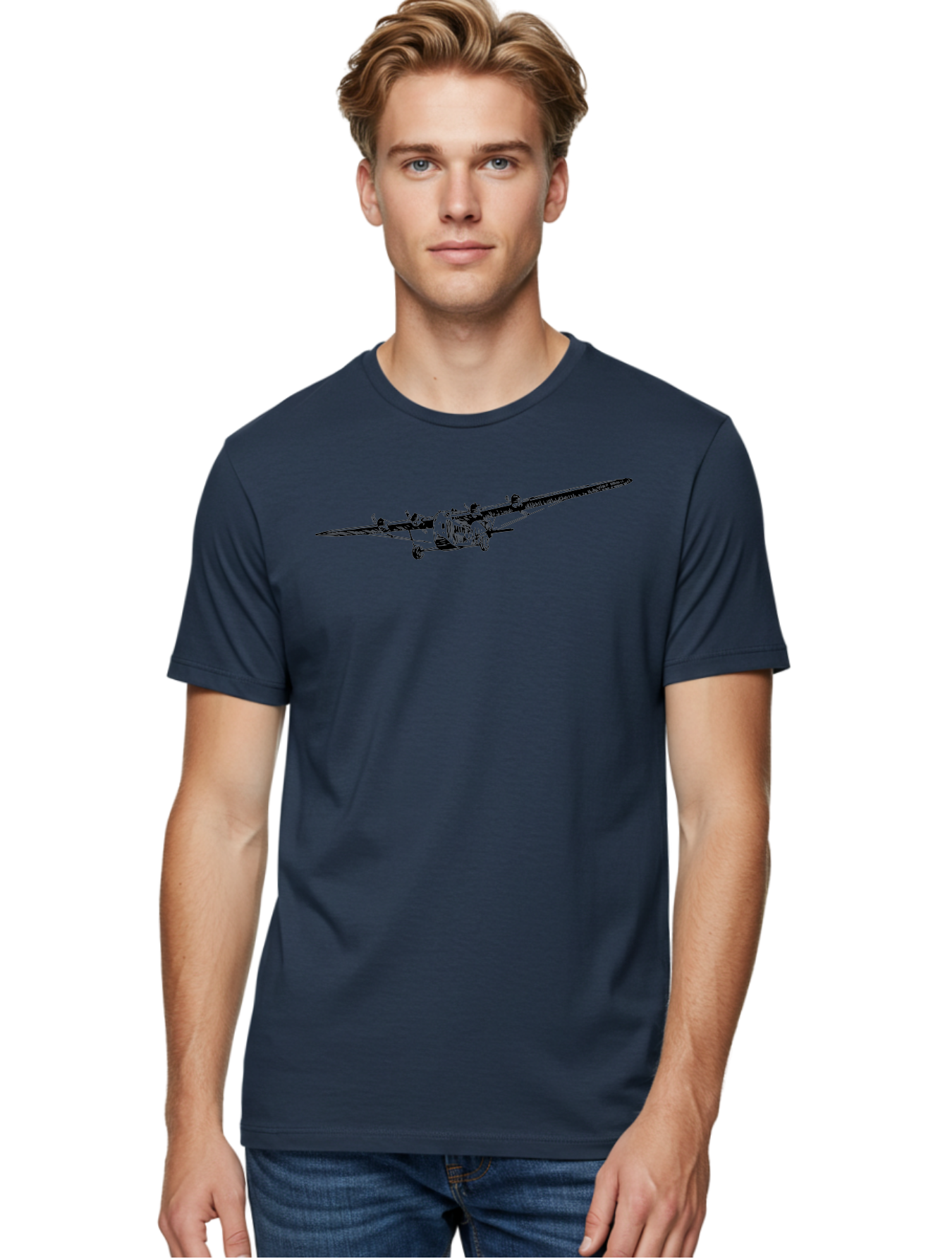 Airplane Men'S Graphic Tee, 100% Cotton, Comfortable Casual Summer Wear, Machine Washable, Vintage Airplane, Historic Aircraft, Ford Tri-Motor, Classic Aviation, Antique Plane, Nostalgic Flight, Retro Aircraft Design Aad775 6