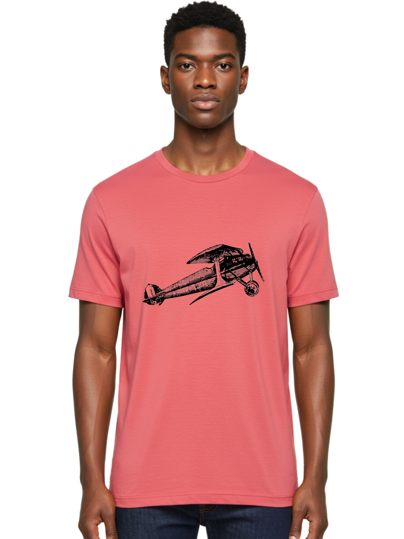Biplane-1 Men'S Graphic Tee, 100% Cotton, Comfortable Casual Summer Wear, Machine Washable, Vintage Aeroplane, Classic Aircraft, Retro Aviation, Antique Plane, Old-Fashioned Flying Machine, Historical Flight Aad778 8