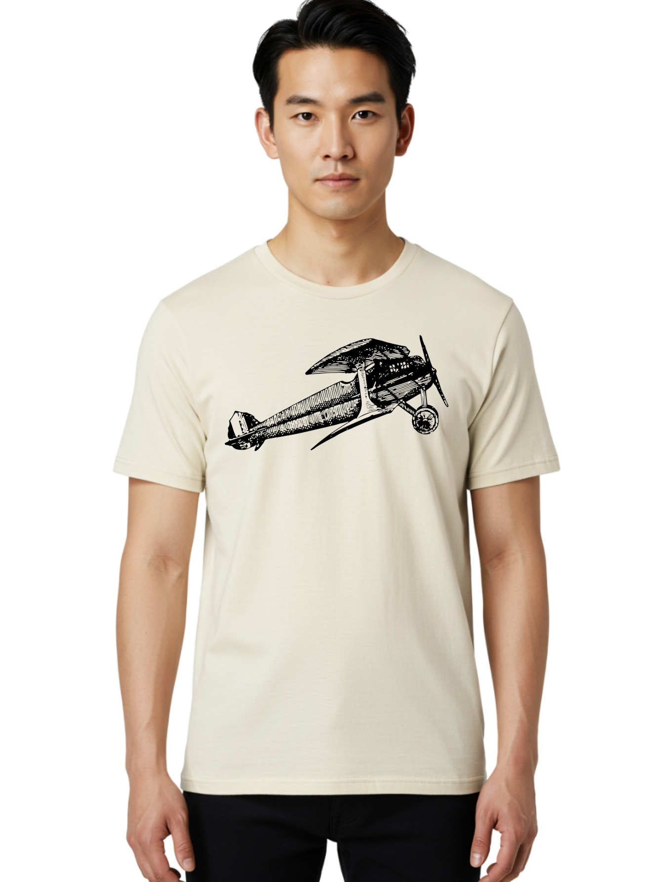 Biplane-1 Men'S Graphic Tee, 100% Cotton, Comfortable Casual Summer Wear, Machine Washable, Vintage Aeroplane, Classic Aircraft, Retro Aviation, Antique Plane, Old-Fashioned Flying Machine, Historical Flight Aad778 22
