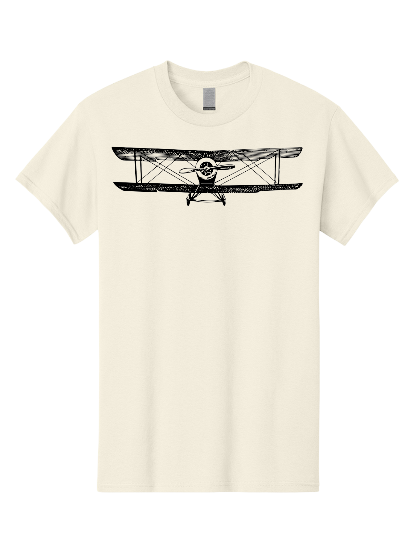 Biplane-2 Men'S Graphic Tee, 100% Cotton, Comfortable Casual Summer Wear, Machine Washable, Vintage Aircraft, Classic Aviation, Biplane Design, Double Wings, Propeller Driven, Retro Flying Machine, Historical Airplane, Aviation Heritage Aad779 11