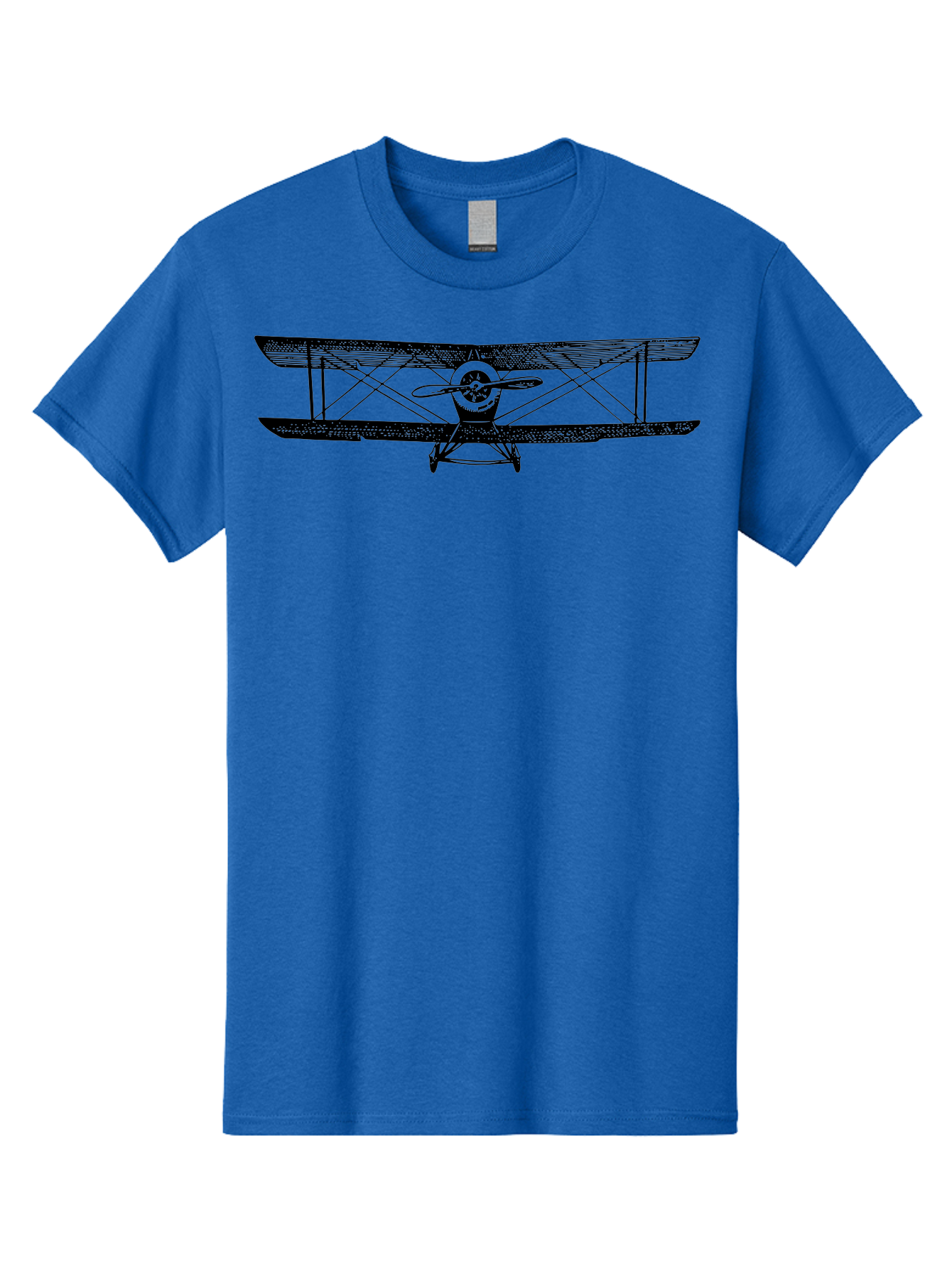 Biplane-2 Men'S Graphic Tee, 100% Cotton, Comfortable Casual Summer Wear, Machine Washable, Vintage Aircraft, Classic Aviation, Biplane Design, Double Wings, Propeller Driven, Retro Flying Machine, Historical Airplane, Aviation Heritage Aad779 13