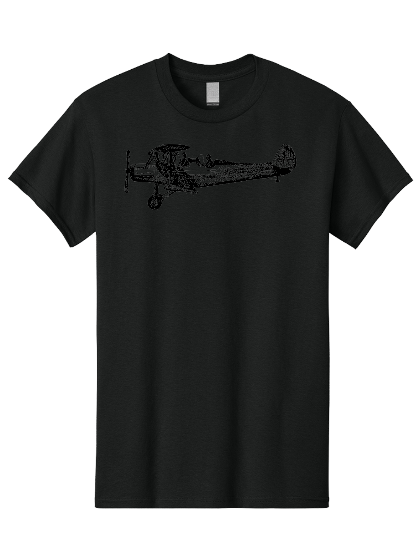 Biplane-3 Men'S Graphic Tee, 100% Cotton, Comfortable Casual Summer Wear, Machine Washable, Vintage Biplane, Classic Aircraft, Historical Aviation, Biplane Illustration, Pilot, Propeller Plane, Old Airplane, Flight, Retro Style Aad780 5