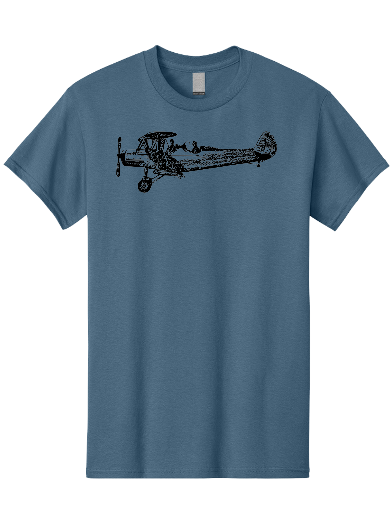 Biplane-3 Men'S Graphic Tee, 100% Cotton, Comfortable Casual Summer Wear, Machine Washable, Vintage Biplane, Classic Aircraft, Historical Aviation, Biplane Illustration, Pilot, Propeller Plane, Old Airplane, Flight, Retro Style Aad780 21