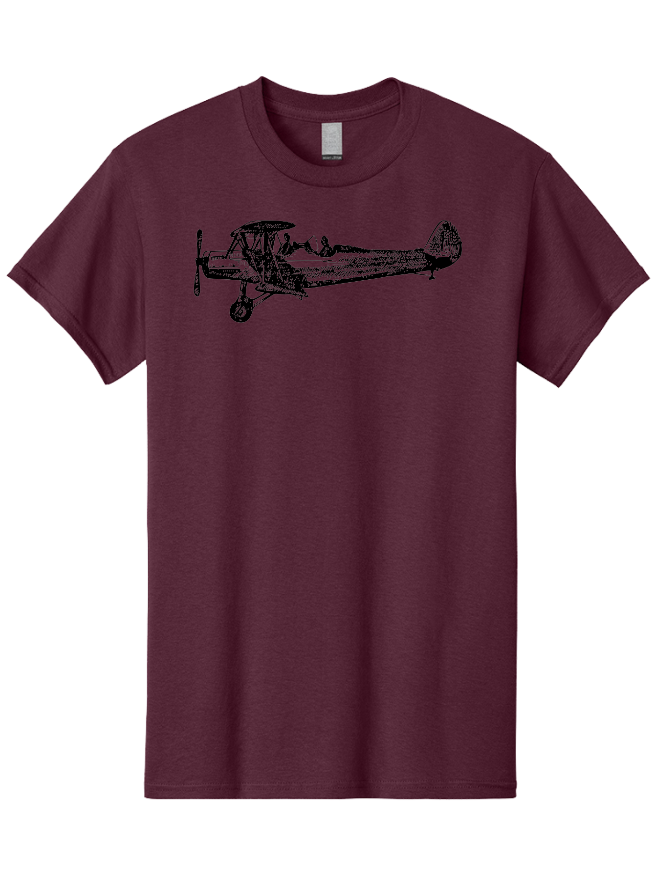 Biplane-3 Men'S Graphic Tee, 100% Cotton, Comfortable Casual Summer Wear, Machine Washable, Vintage Biplane, Classic Aircraft, Historical Aviation, Biplane Illustration, Pilot, Propeller Plane, Old Airplane, Flight, Retro Style Aad780 11