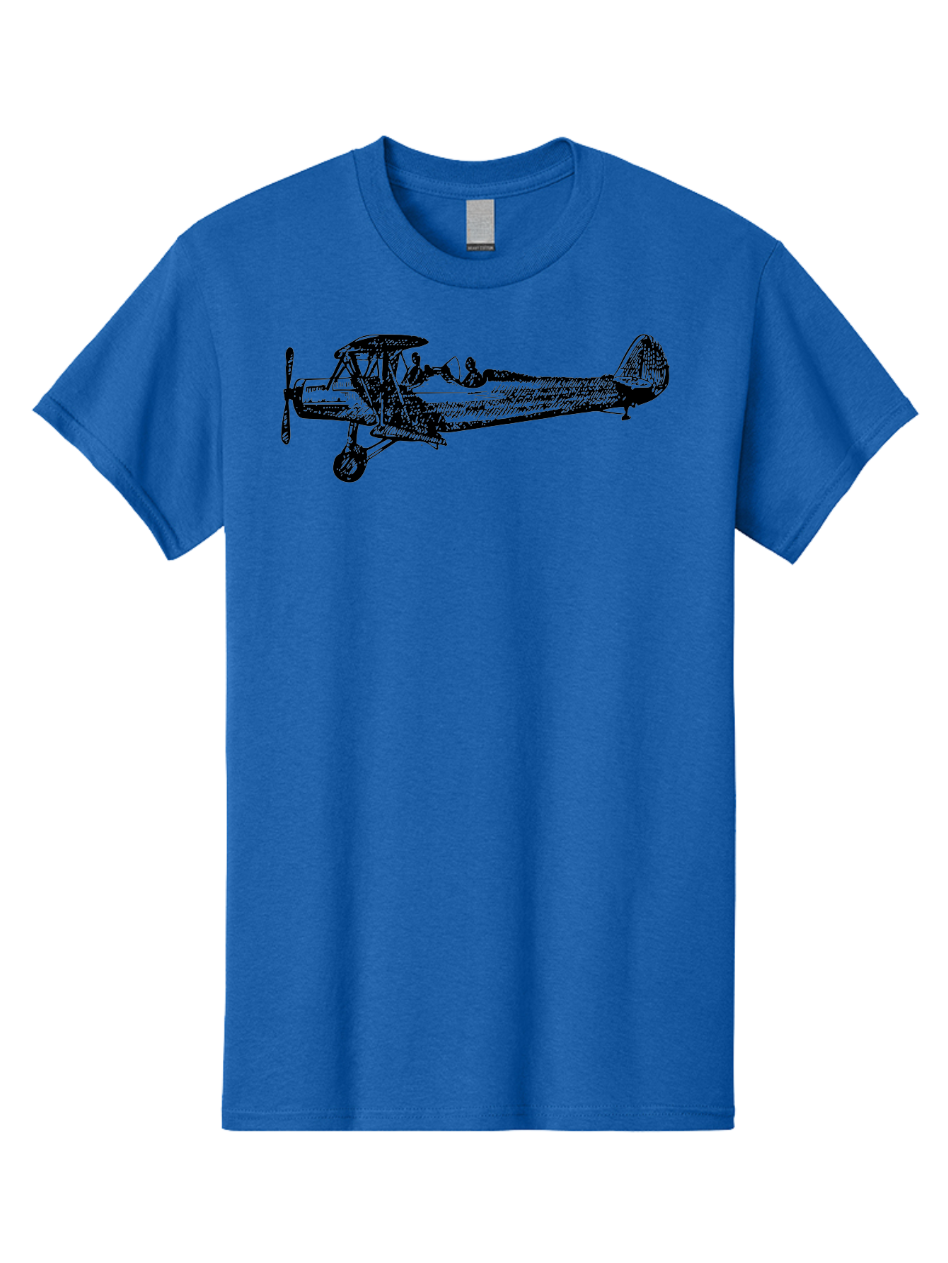 Biplane-3 Men'S Graphic Tee, 100% Cotton, Comfortable Casual Summer Wear, Machine Washable, Vintage Biplane, Classic Aircraft, Historical Aviation, Biplane Illustration, Pilot, Propeller Plane, Old Airplane, Flight, Retro Style Aad780 15