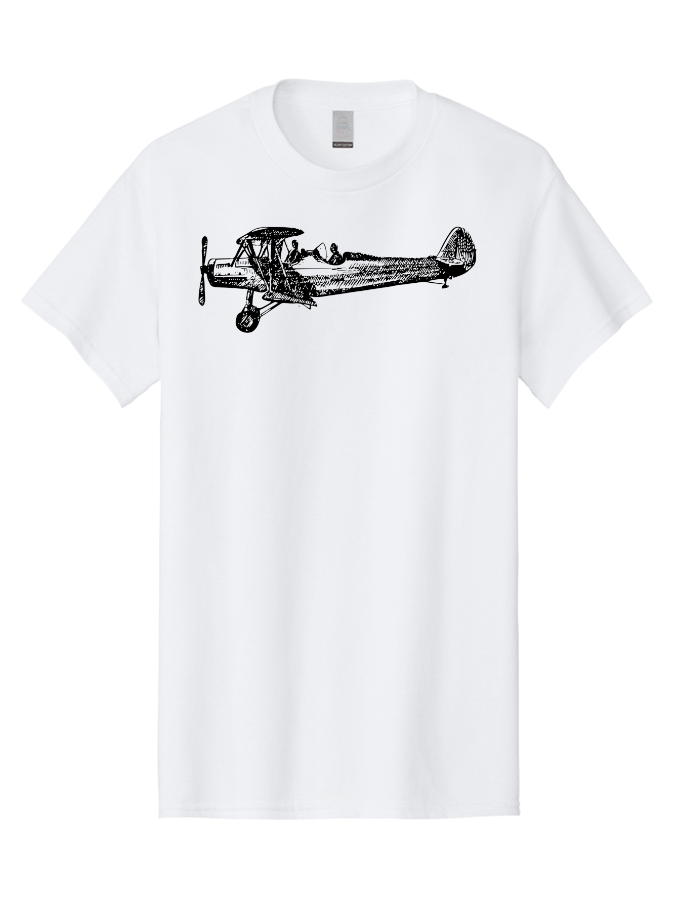 Biplane-3 Men'S Graphic Tee, 100% Cotton, Comfortable Casual Summer Wear, Machine Washable, Vintage Biplane, Classic Aircraft, Historical Aviation, Biplane Illustration, Pilot, Propeller Plane, Old Airplane, Flight, Retro Style Aad780 23
