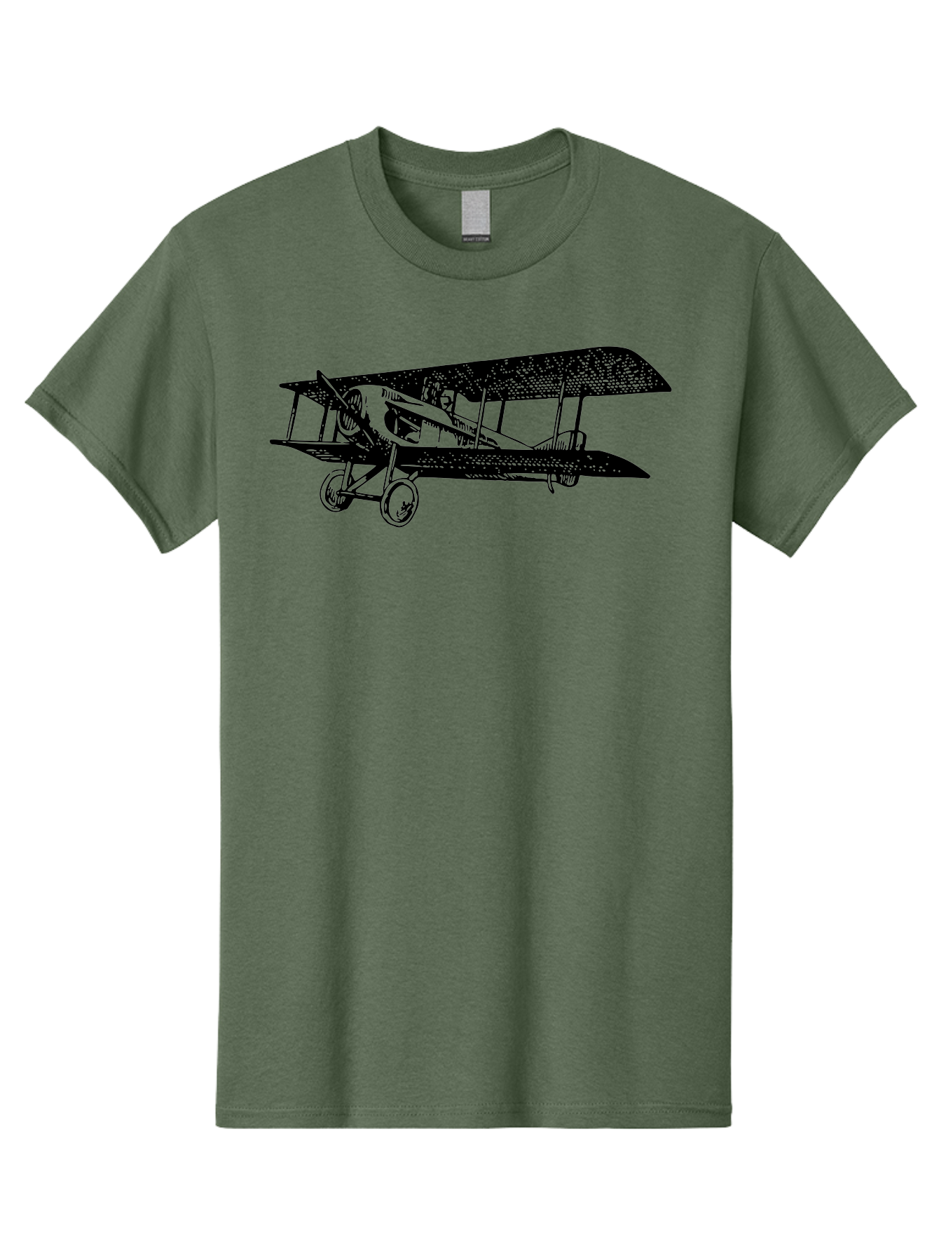 Biplane-Illustration Men'S Graphic Tee, 100% Cotton, Comfortable Casual Summer Wear, Machine Washable, Vintage Airplane, Classic Aircraft, Biplane Design, Historical Aviation, World War I, Military Aircraft, Sopwith Camel, Iconic Plane, Aad781 27