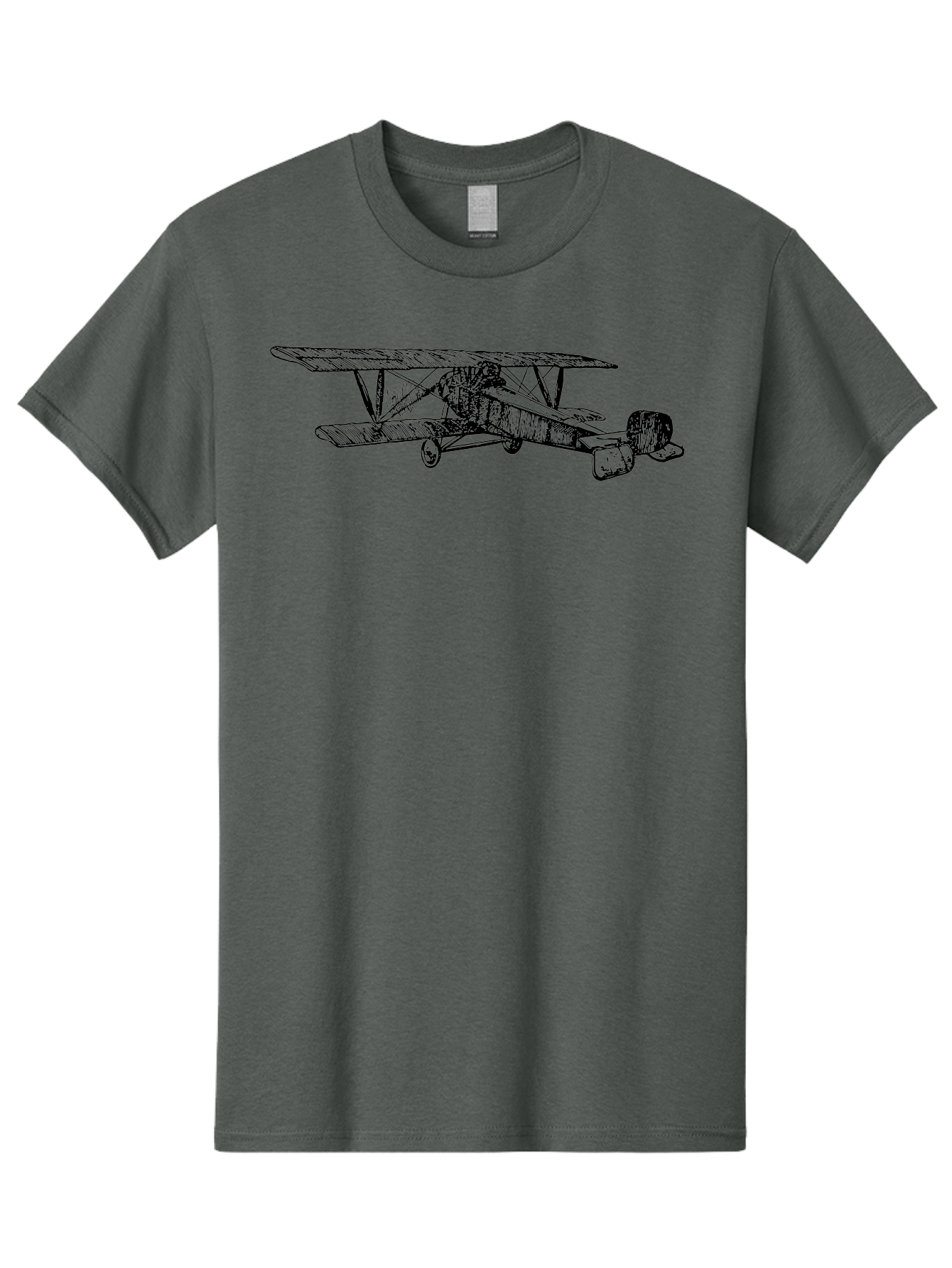 Biplane Men'S Graphic Tee, 100% Cotton, Comfortable Casual Summer Wear, Machine Washable, Vintage Airplane, Biplane Design, Sketch Art, Aviation History, Classic Aircraft, Retro Flying Machine, Nostalgic Transport Aad782 15
