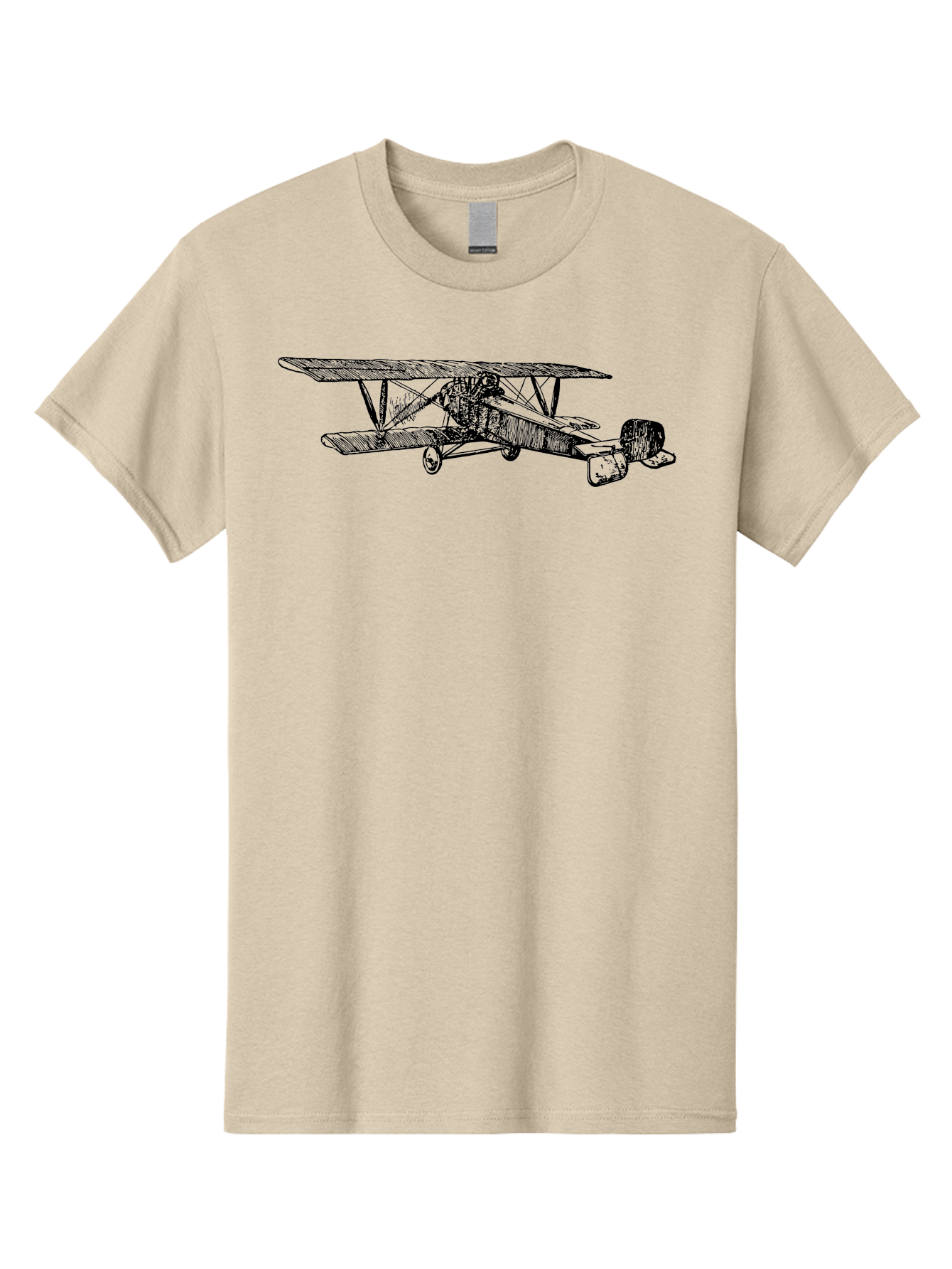 Biplane Men'S Graphic Tee, 100% Cotton, Comfortable Casual Summer Wear, Machine Washable, Vintage Airplane, Biplane Design, Sketch Art, Aviation History, Classic Aircraft, Retro Flying Machine, Nostalgic Transport Aad782 29