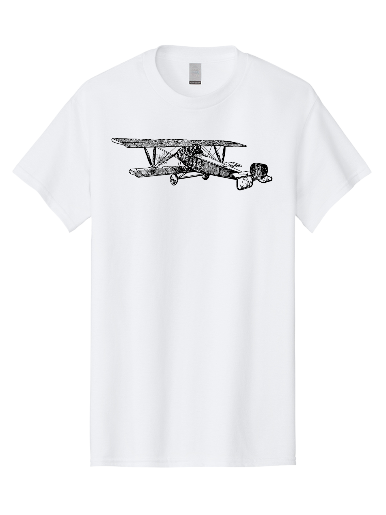 Biplane Men'S Graphic Tee, 100% Cotton, Comfortable Casual Summer Wear, Machine Washable, Vintage Airplane, Biplane Design, Sketch Art, Aviation History, Classic Aircraft, Retro Flying Machine, Nostalgic Transport Aad782 19