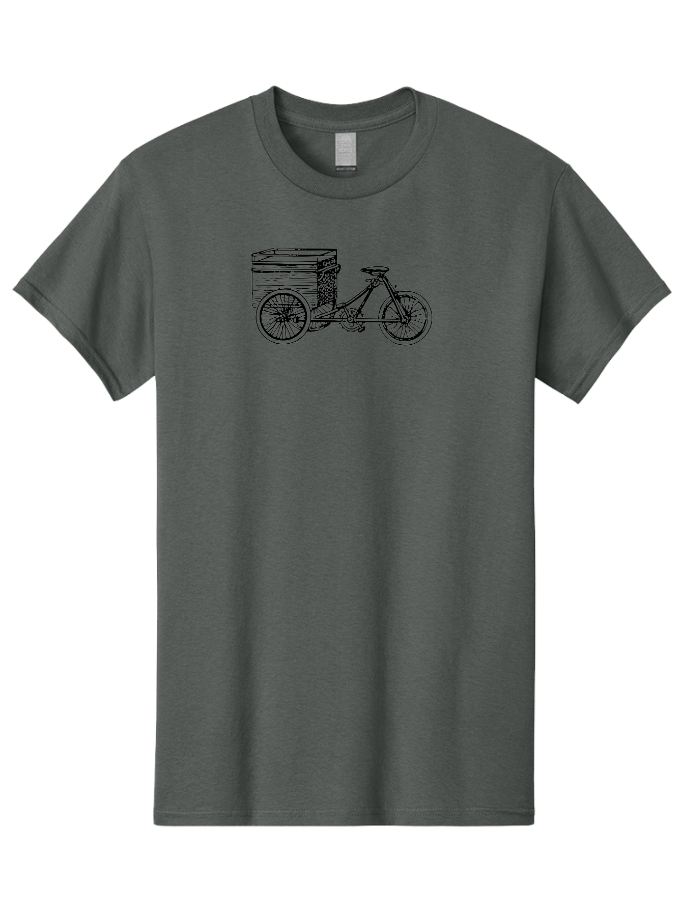 Cargobike Men'S Graphic Tee, 100% Cotton, Comfortable Casual Summer Wear, Machine Washable, Vintage Tricycle, Retro Bicycle, Goldilocks Branding, Cargo Bike, Three-Wheeled Vehicle, Nostalgic Design, Antique Bike Aad783 23