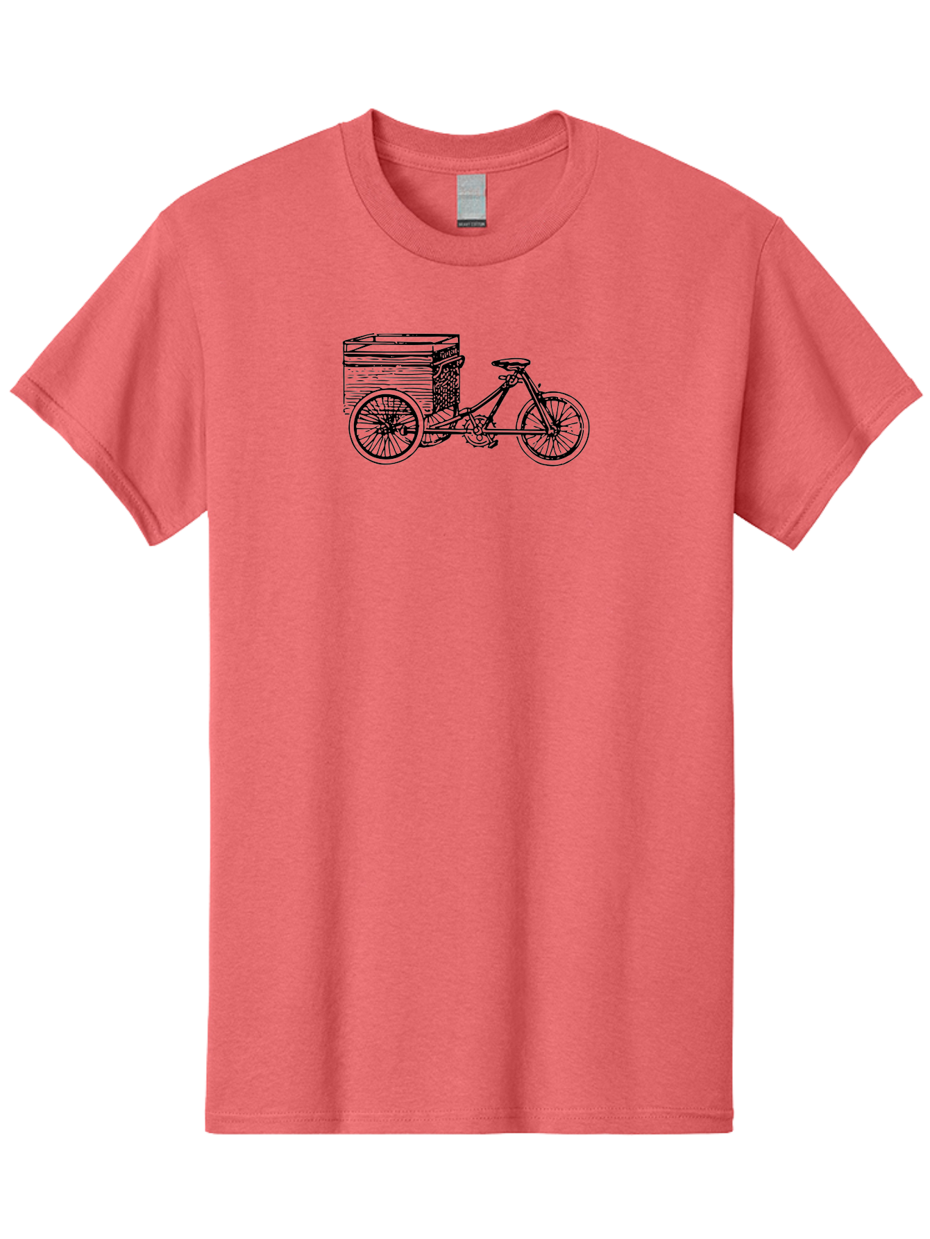 Cargobike Men'S Graphic Tee, 100% Cotton, Comfortable Casual Summer Wear, Machine Washable, Vintage Tricycle, Retro Bicycle, Goldilocks Branding, Cargo Bike, Three-Wheeled Vehicle, Nostalgic Design, Antique Bike Aad783 5