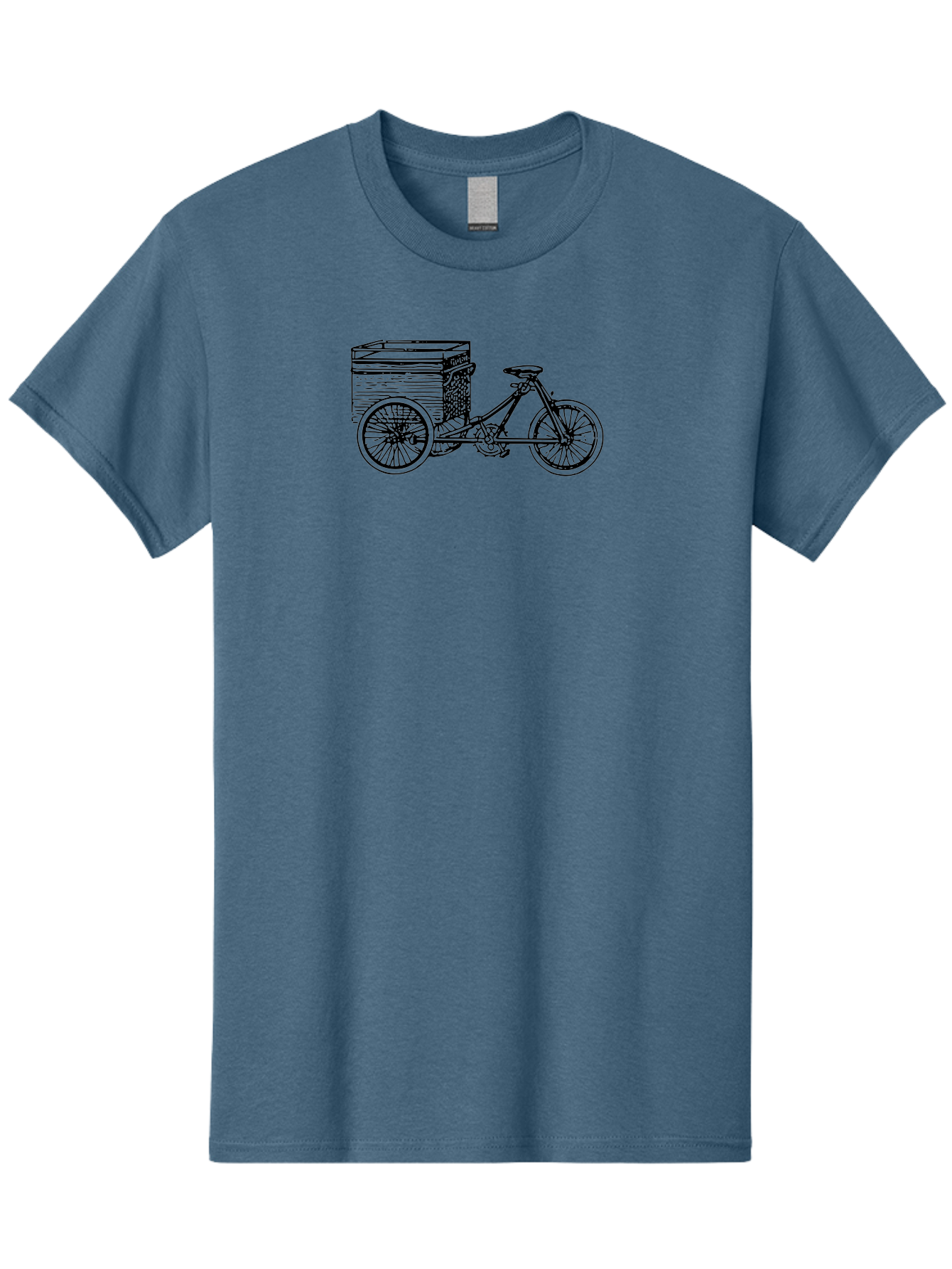 Cargobike Men'S Graphic Tee, 100% Cotton, Comfortable Casual Summer Wear, Machine Washable, Vintage Tricycle, Retro Bicycle, Goldilocks Branding, Cargo Bike, Three-Wheeled Vehicle, Nostalgic Design, Antique Bike Aad783 25
