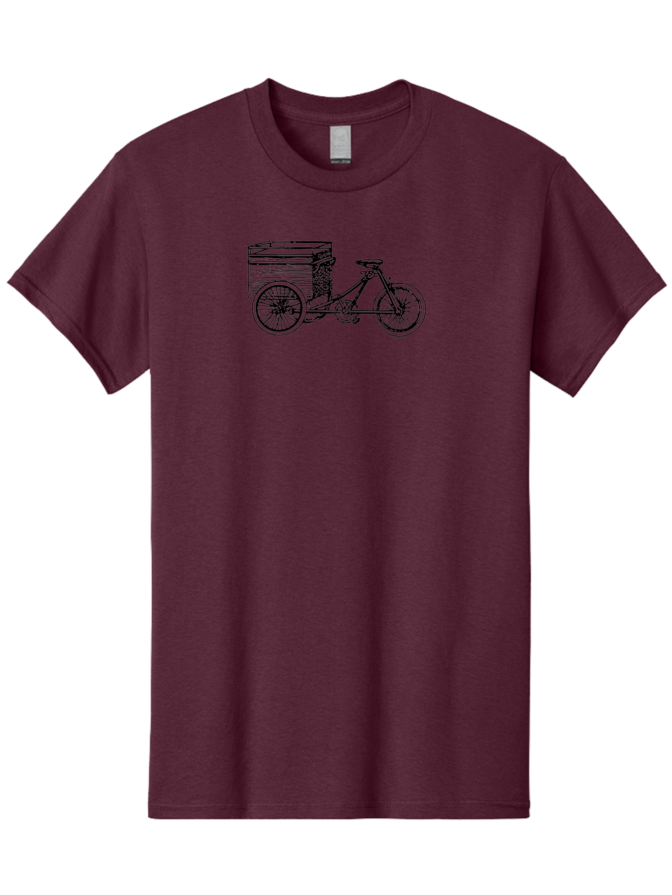Cargobike Men'S Graphic Tee, 100% Cotton, Comfortable Casual Summer Wear, Machine Washable, Vintage Tricycle, Retro Bicycle, Goldilocks Branding, Cargo Bike, Three-Wheeled Vehicle, Nostalgic Design, Antique Bike Aad783 21