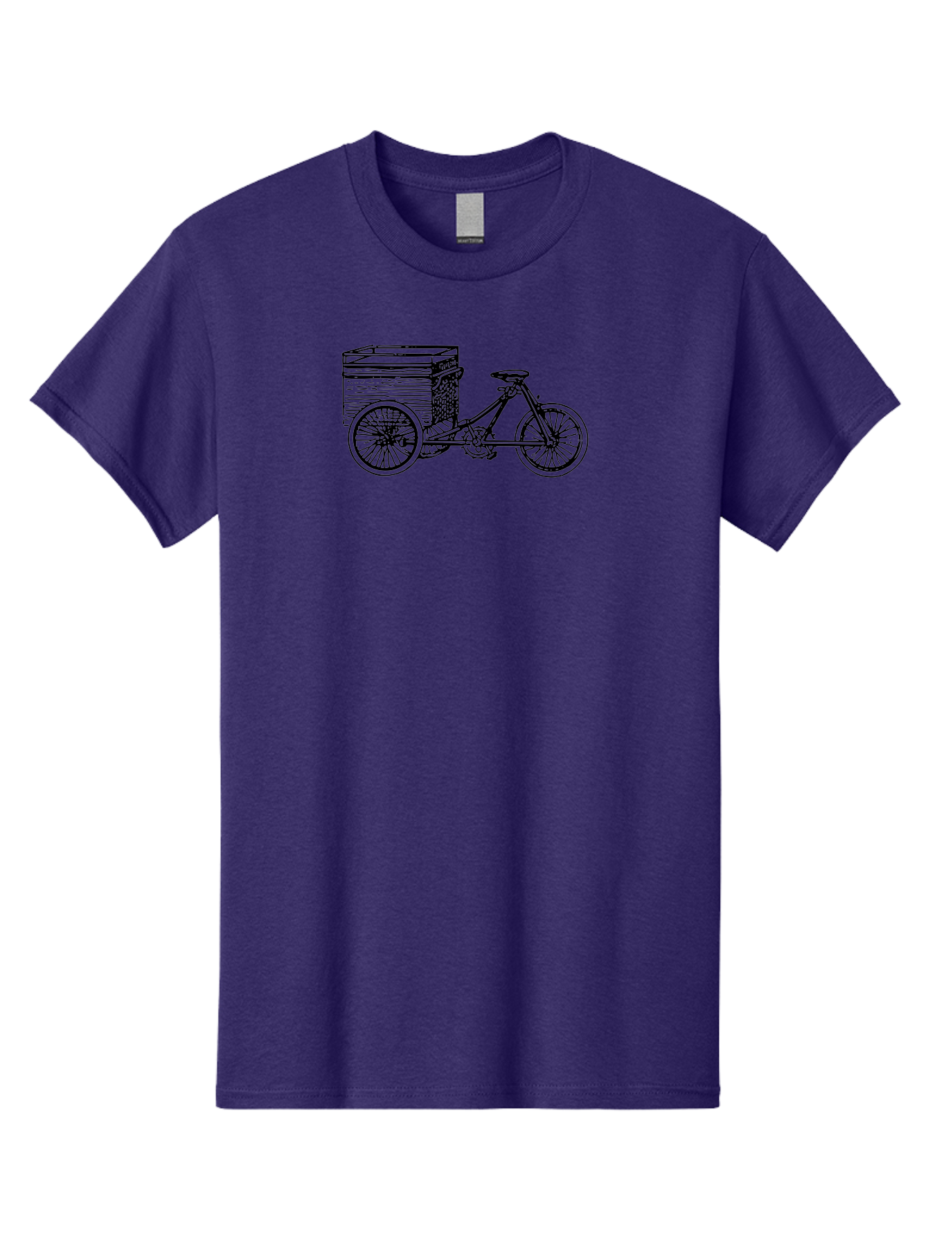 Cargobike Men'S Graphic Tee, 100% Cotton, Comfortable Casual Summer Wear, Machine Washable, Vintage Tricycle, Retro Bicycle, Goldilocks Branding, Cargo Bike, Three-Wheeled Vehicle, Nostalgic Design, Antique Bike Aad783 27