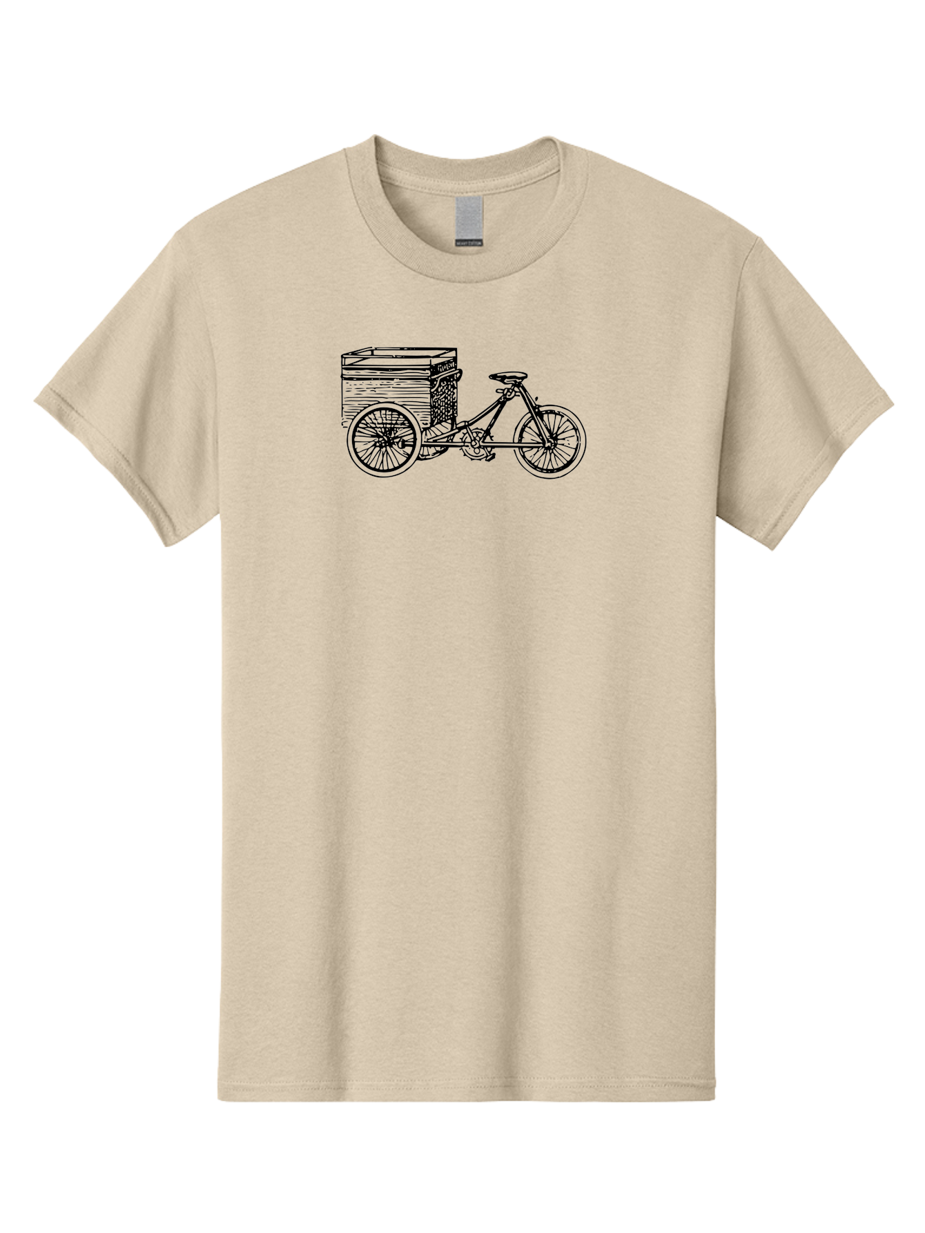 Cargobike Men'S Graphic Tee, 100% Cotton, Comfortable Casual Summer Wear, Machine Washable, Vintage Tricycle, Retro Bicycle, Goldilocks Branding, Cargo Bike, Three-Wheeled Vehicle, Nostalgic Design, Antique Bike Aad783 13