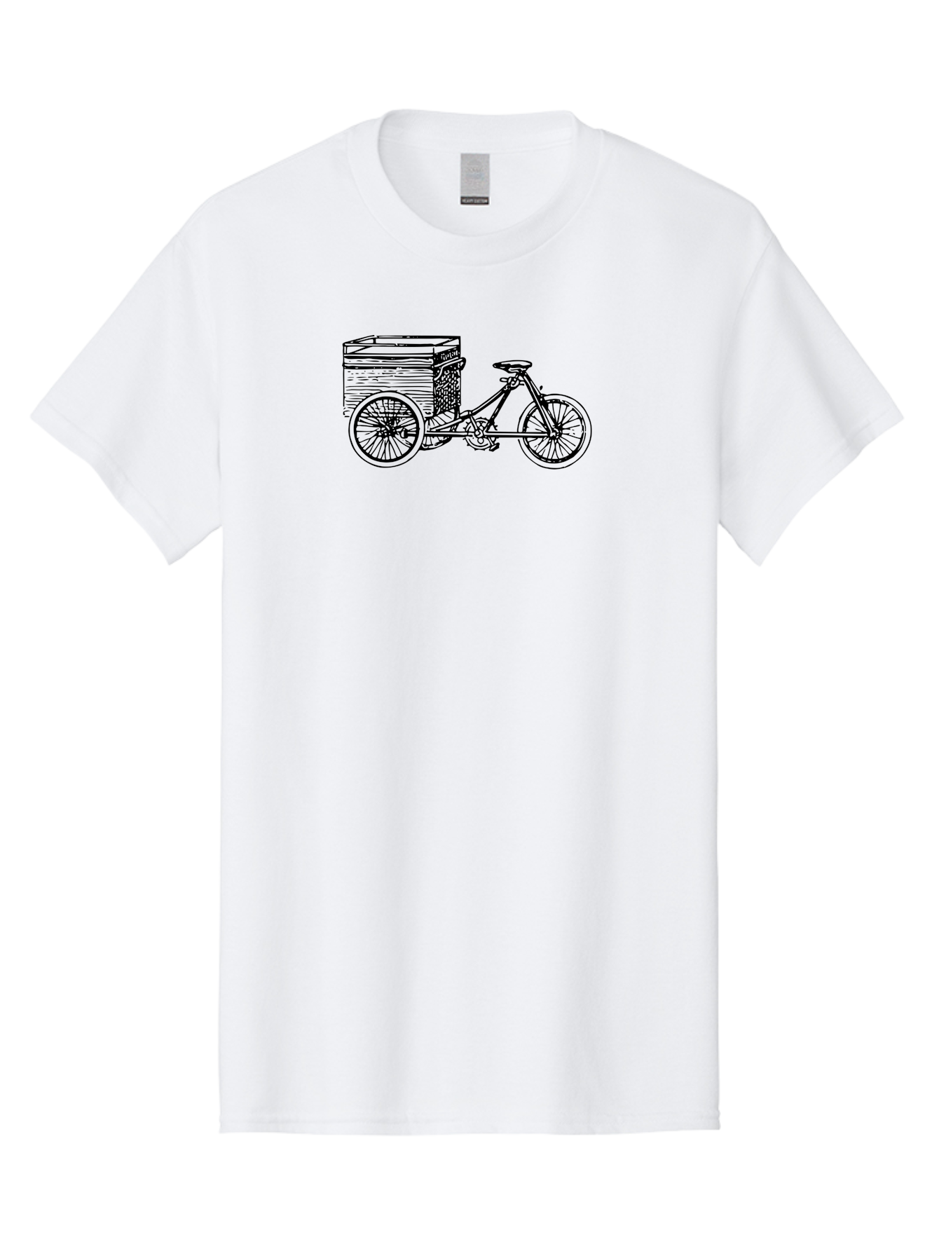 Cargobike Men'S Graphic Tee, 100% Cotton, Comfortable Casual Summer Wear, Machine Washable, Vintage Tricycle, Retro Bicycle, Goldilocks Branding, Cargo Bike, Three-Wheeled Vehicle, Nostalgic Design, Antique Bike Aad783 7