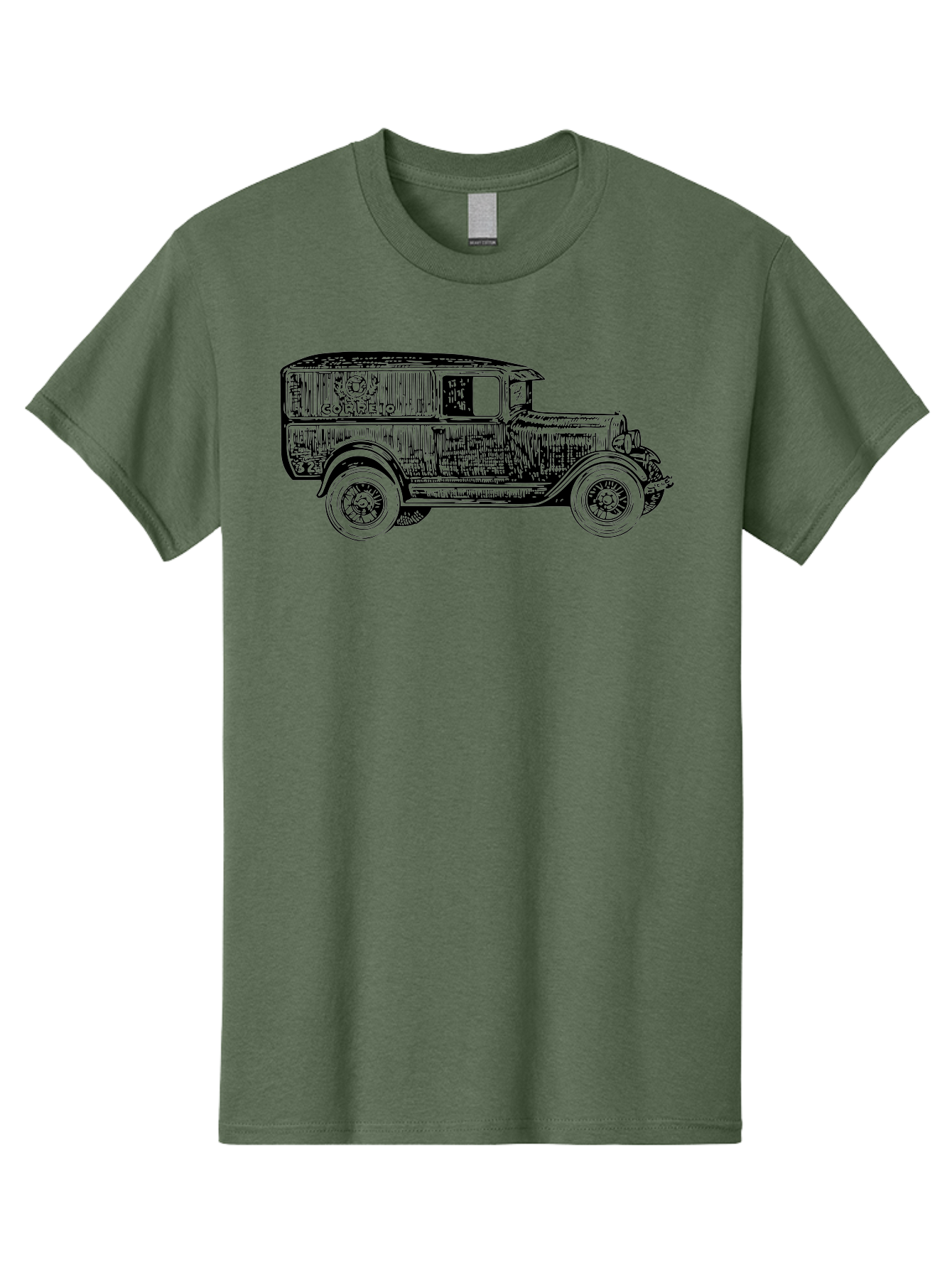 Correio Men'S Graphic Tee, 100% Cotton, Comfortable Casual Summer Wear, Machine Washable, Vintage Truck, Retro Vehicle, Classic Automobile, Correio Branding, Wooden Texture, Sketch Art, Antique Car, Nostalgic Design, Old-Fashioned, Aad784 23