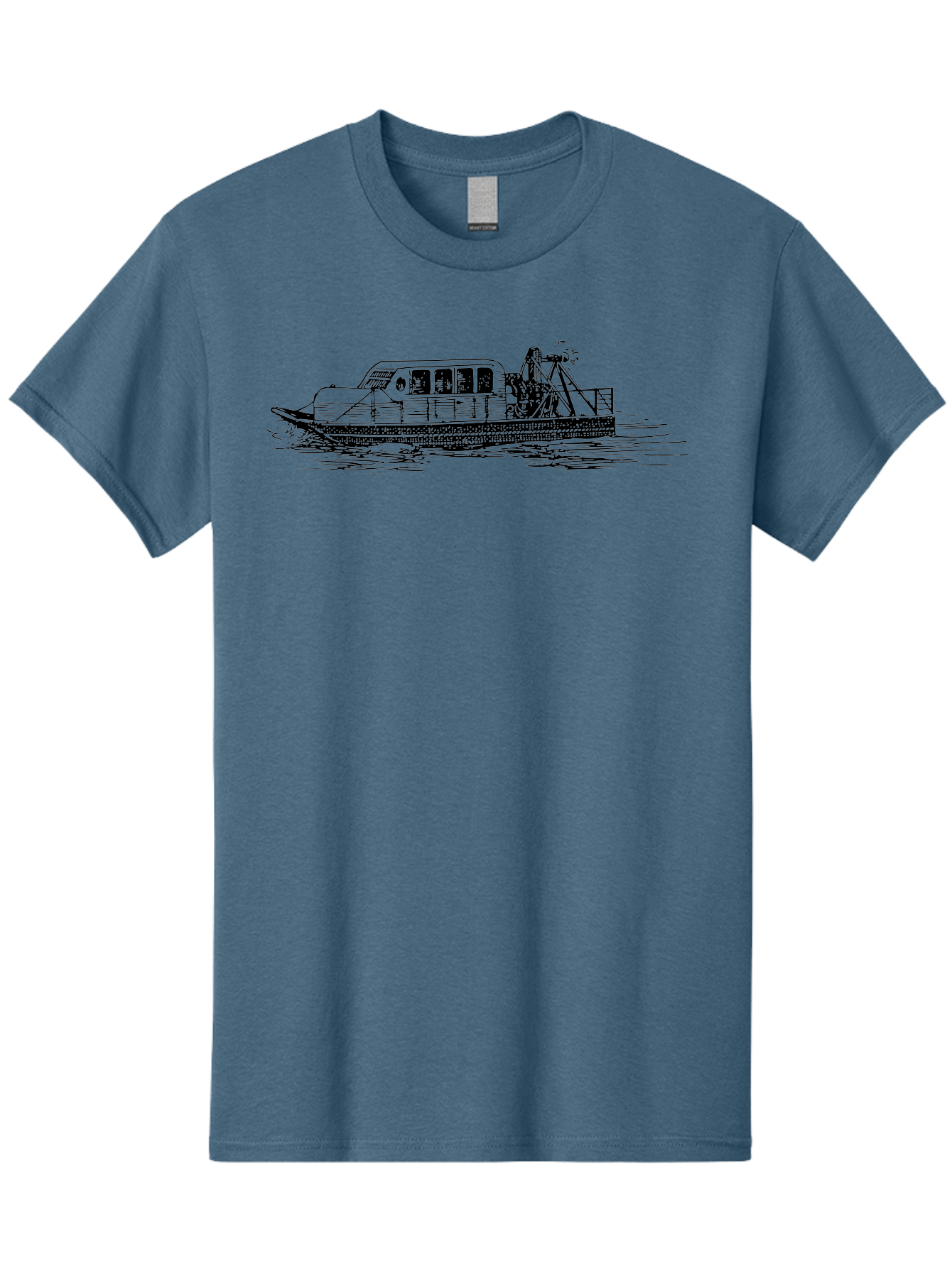 Dredger-Ship Men'S Graphic Tee, 100% Cotton, Comfortable Casual Summer Wear, Machine Washable, Dredging Equipment, Waterway Construction, Marine Engineering, Dredger Barge, Heavy Machinery, Industrial Vessel, Dredging Operations Aad787 29