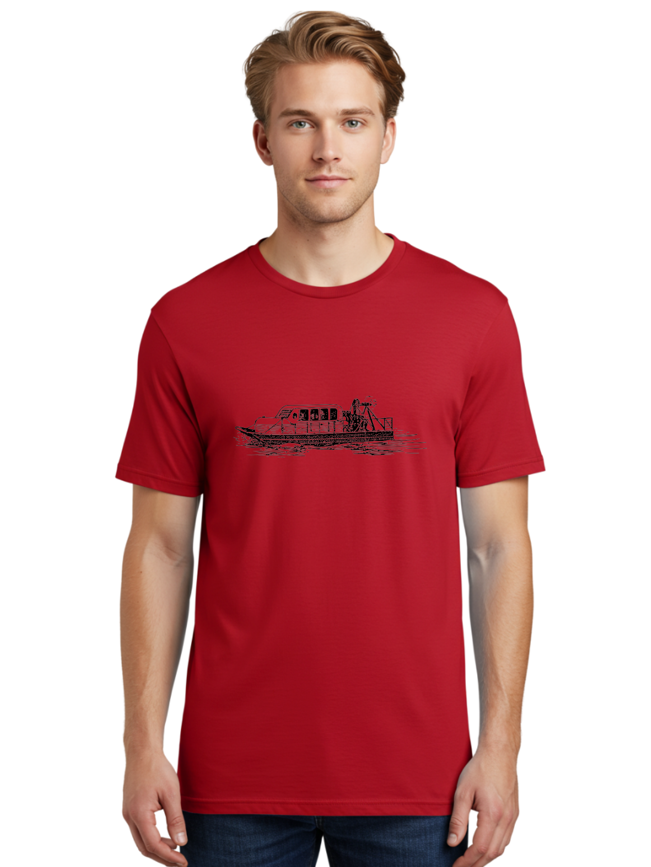 Dredger-Ship Men'S Graphic Tee, 100% Cotton, Comfortable Casual Summer Wear, Machine Washable, Dredging Equipment, Waterway Construction, Marine Engineering, Dredger Barge, Heavy Machinery, Industrial Vessel, Dredging Operations Aad787 22