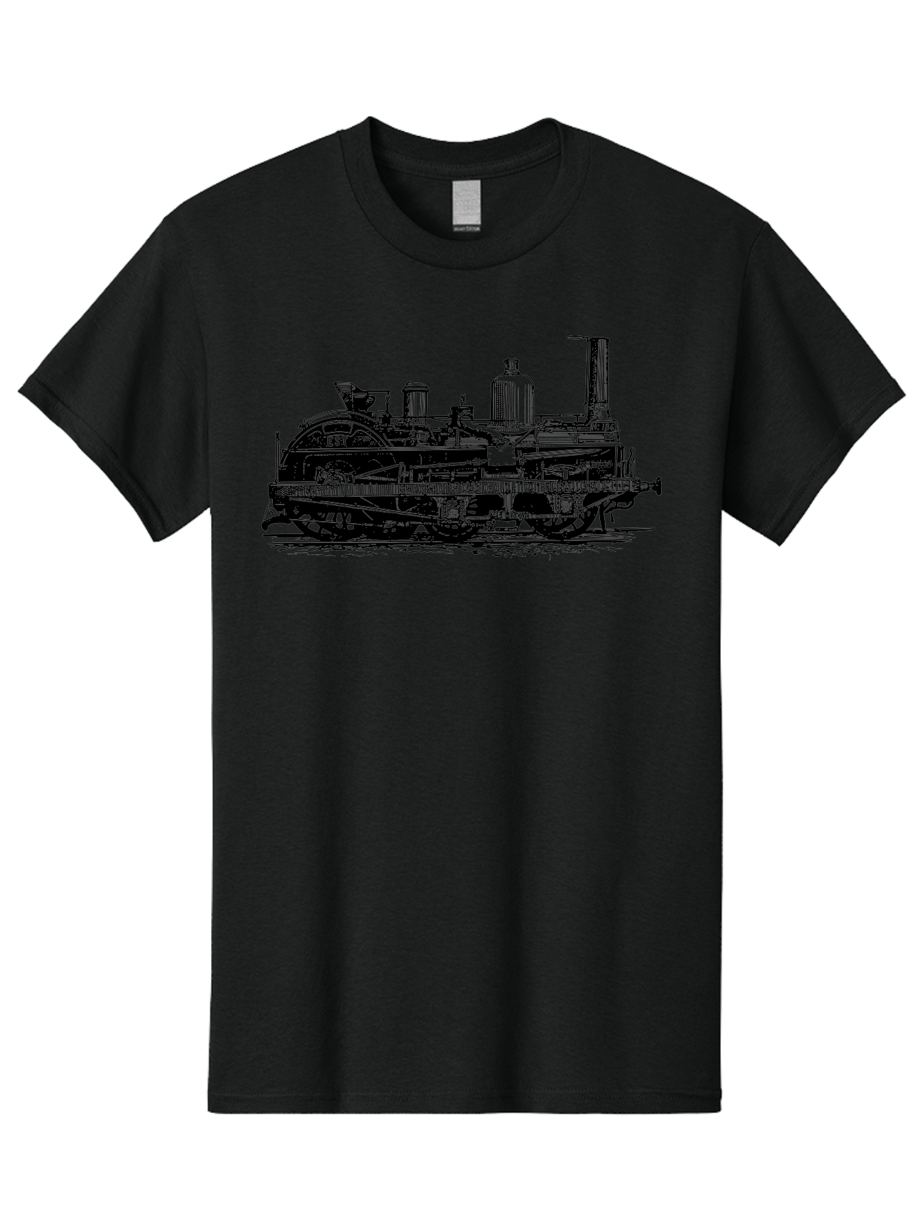 Est-Steam-Train Men'S Graphic Tee, 100% Cotton, Comfortable Casual Summer Wear, Machine Washable, Vintage Train Engine, Steam Locomotive, Classic Transportation, Esi Train, Rail Travel, Nostalgic Vehicle, Industrial Heritage, Old Train, Aad789 7