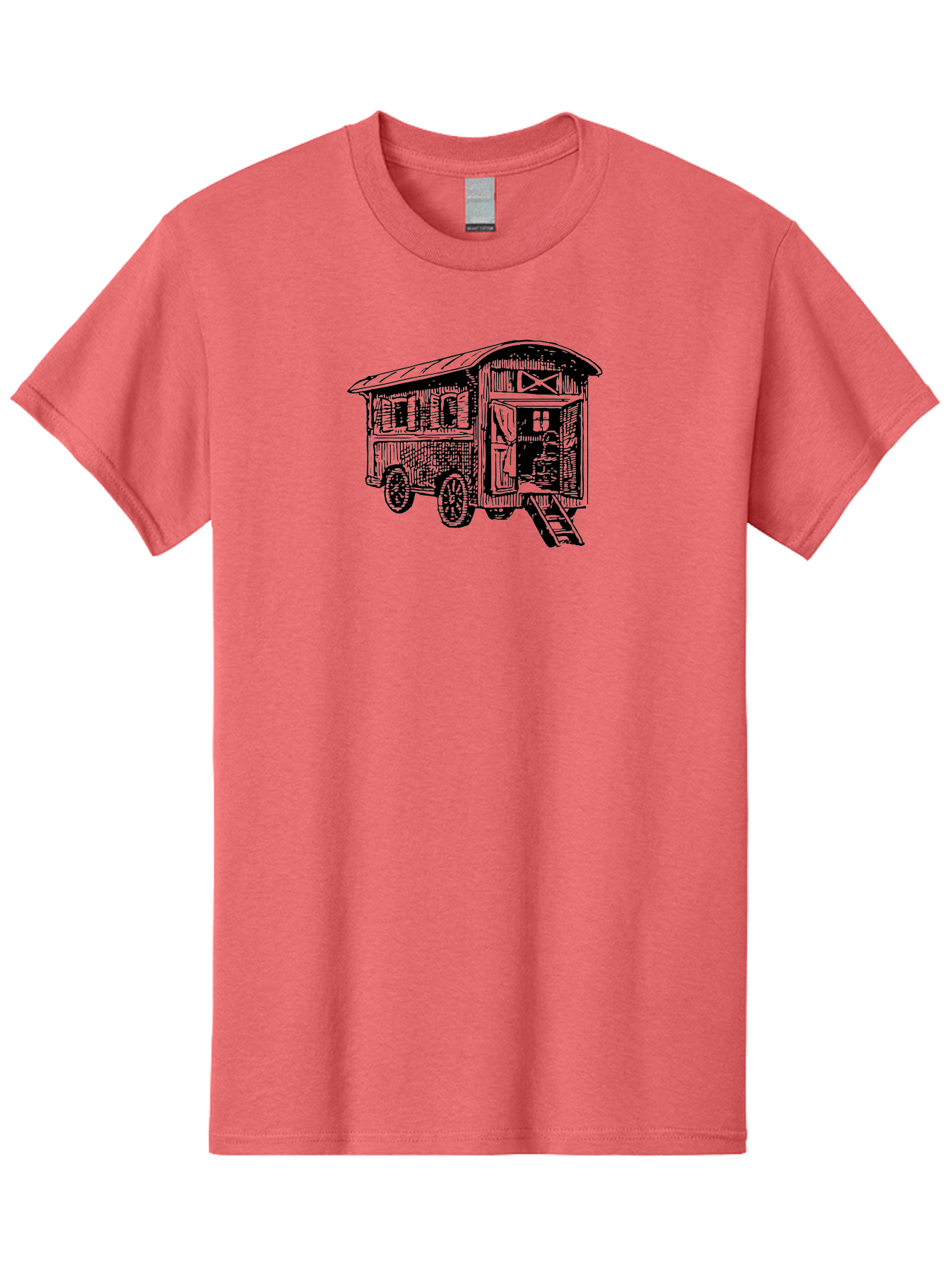 Gypsy-Vardo Men'S Graphic Tee, 100% Cotton, Comfortable Casual Summer Wear, Machine Washable, Gypsy Caravan, Vintage Trailer, Wooden Caravan, Rustic Charm, Travel Trailer, Nomadic Lifestyle, Alternative Living, Bohemian Style Aad791 29