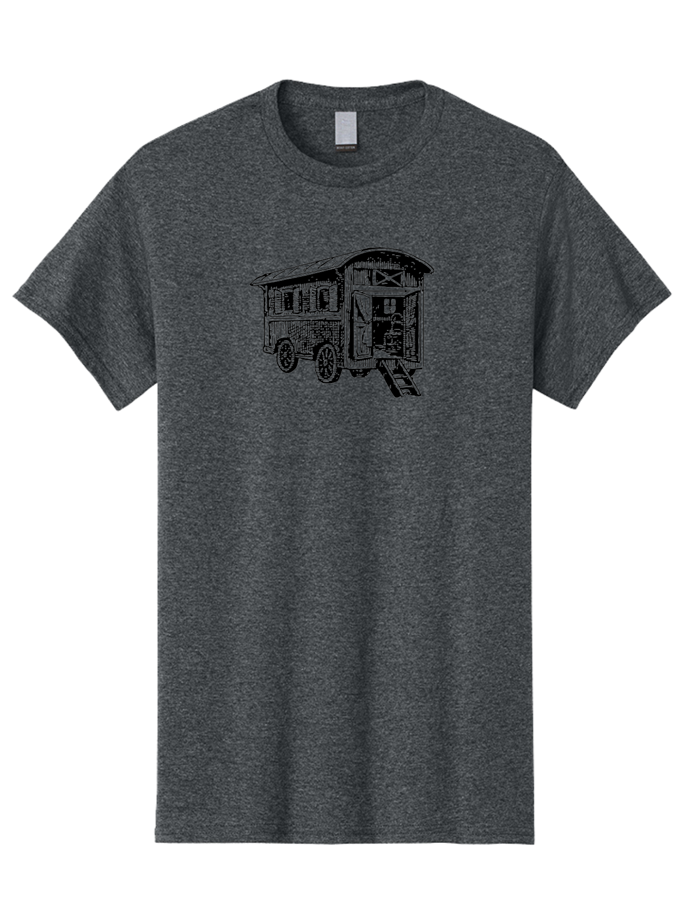 Gypsy-Vardo Men'S Graphic Tee, 100% Cotton, Comfortable Casual Summer Wear, Machine Washable, Gypsy Caravan, Vintage Trailer, Wooden Caravan, Rustic Charm, Travel Trailer, Nomadic Lifestyle, Alternative Living, Bohemian Style Aad791 21