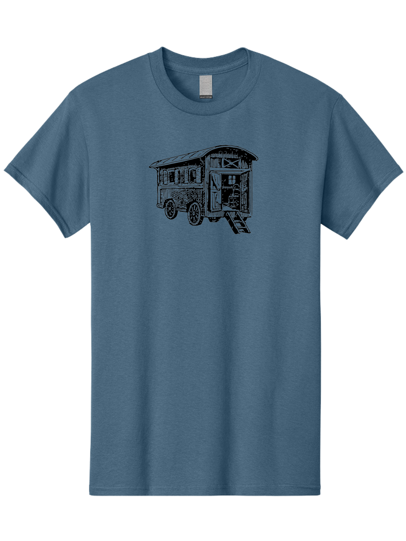 Gypsy-Vardo Men'S Graphic Tee, 100% Cotton, Comfortable Casual Summer Wear, Machine Washable, Gypsy Caravan, Vintage Trailer, Wooden Caravan, Rustic Charm, Travel Trailer, Nomadic Lifestyle, Alternative Living, Bohemian Style Aad791 11