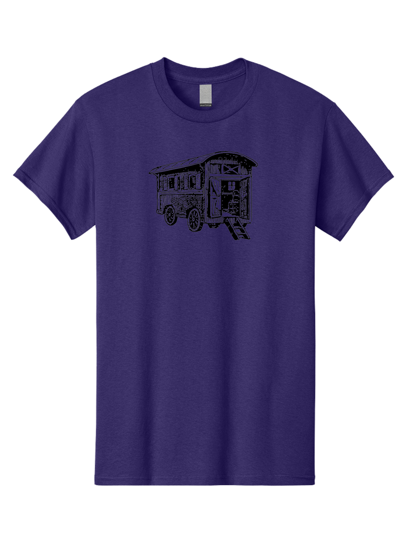 Gypsy-Vardo Men'S Graphic Tee, 100% Cotton, Comfortable Casual Summer Wear, Machine Washable, Gypsy Caravan, Vintage Trailer, Wooden Caravan, Rustic Charm, Travel Trailer, Nomadic Lifestyle, Alternative Living, Bohemian Style Aad791 23