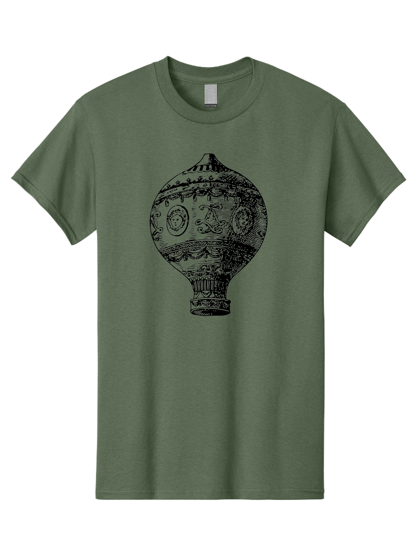 Ornate-Vase Men'S Graphic Tee, 100% Cotton, Comfortable Casual Summer Wear, Machine Washable, Perfume Bottle, Vintage Bottle, Ornate Design, Black Illustration, Decorative Art, Antique Style, Luxury Fragrance, Intricate Details, Aad799 17