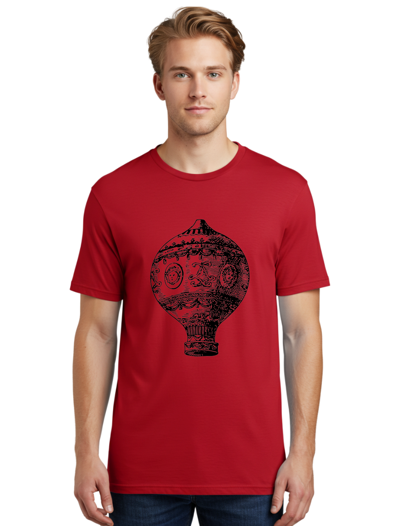 Ornate-Vase Men'S Graphic Tee, 100% Cotton, Comfortable Casual Summer Wear, Machine Washable, Perfume Bottle, Vintage Bottle, Ornate Design, Black Illustration, Decorative Art, Antique Style, Luxury Fragrance, Intricate Details, Aad799 26