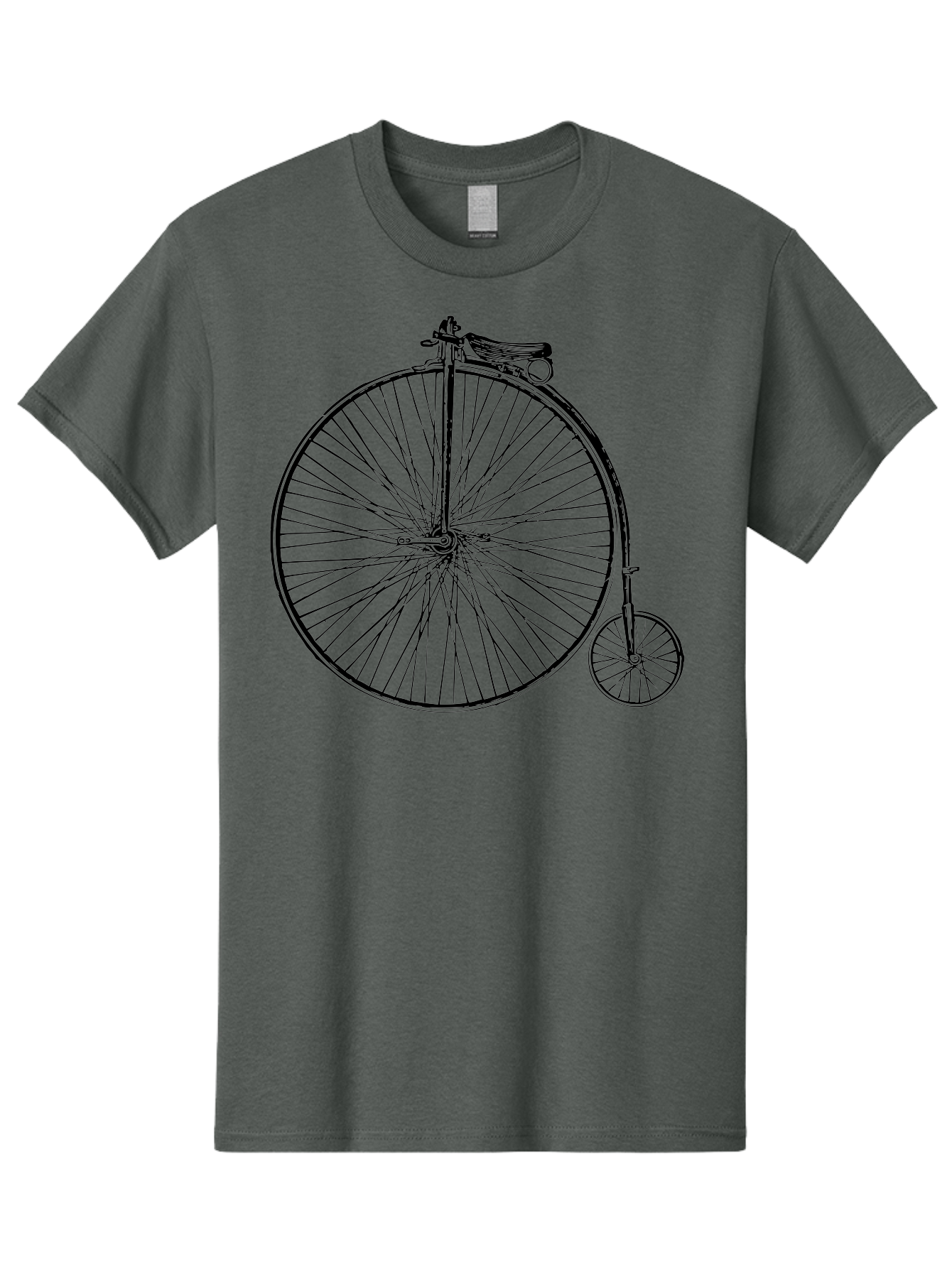 Penny-Farthing-Bicycle Men'S Graphic Tee, 100% Cotton, Comfortable Casual Summer Wear, Machine Washable, Vintage Bicycle, Penny Farthing Design, Classic Cycle, Historic Bike, Large Front Wheel, Small Rear Wheel, Antique Transport, Aad801 11