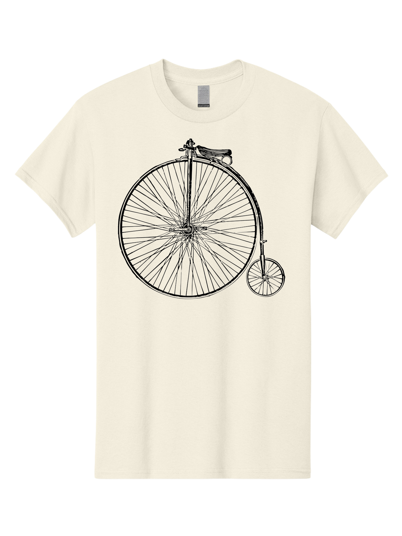 Penny-Farthing-Bicycle Men'S Graphic Tee, 100% Cotton, Comfortable Casual Summer Wear, Machine Washable, Vintage Bicycle, Penny Farthing Design, Classic Cycle, Historic Bike, Large Front Wheel, Small Rear Wheel, Antique Transport, Aad801 7