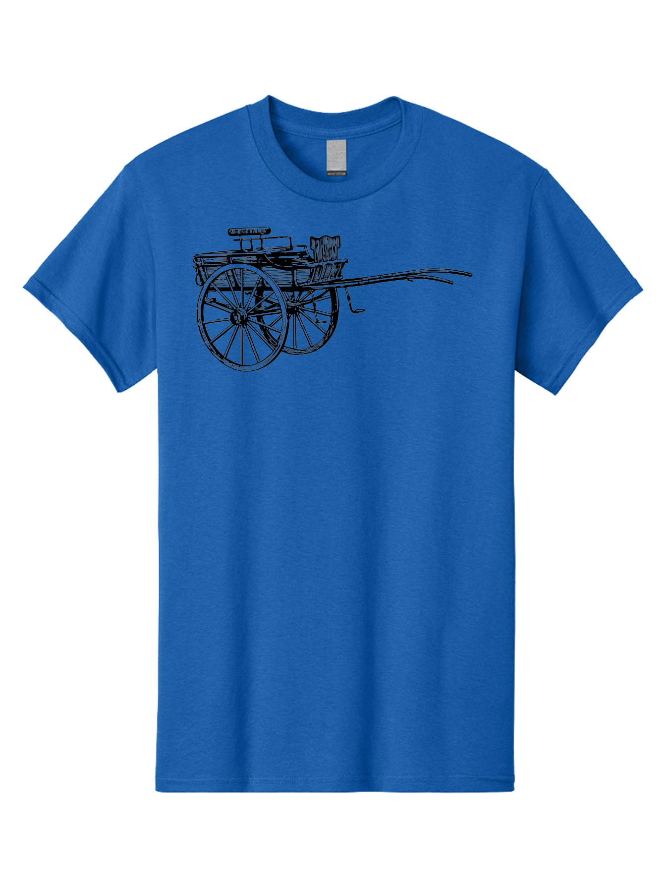 Rickshaw-Illustration Men'S Graphic Tee, 100% Cotton, Comfortable Casual Summer Wear, Machine Washable, Vintage Rickshaw, Traditional Transportation, Old-Fashioned Vehicle, Wooden Cart, Hand-Drawn Carriage, Classic Design, Retro Style, Aad802 27