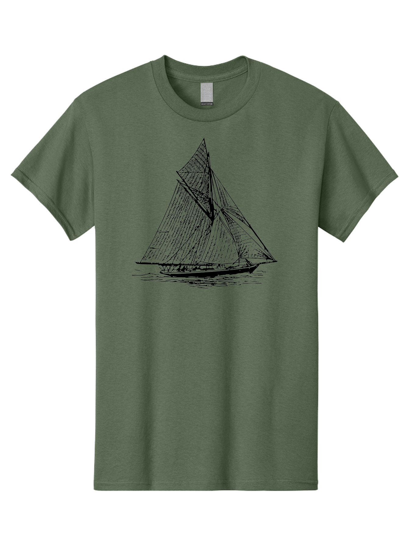 Sailboat-1 Men'S Graphic Tee, 100% Cotton, Comfortable Casual Summer Wear, Machine Washable, Sailboat On The Water, Sailing Vessels, Nautical Art, Ocean Scenery, Sailboat Design, Sketch Art, Sailing Boats, Maritime Graphics, Boat Illustrations Aad804 27
