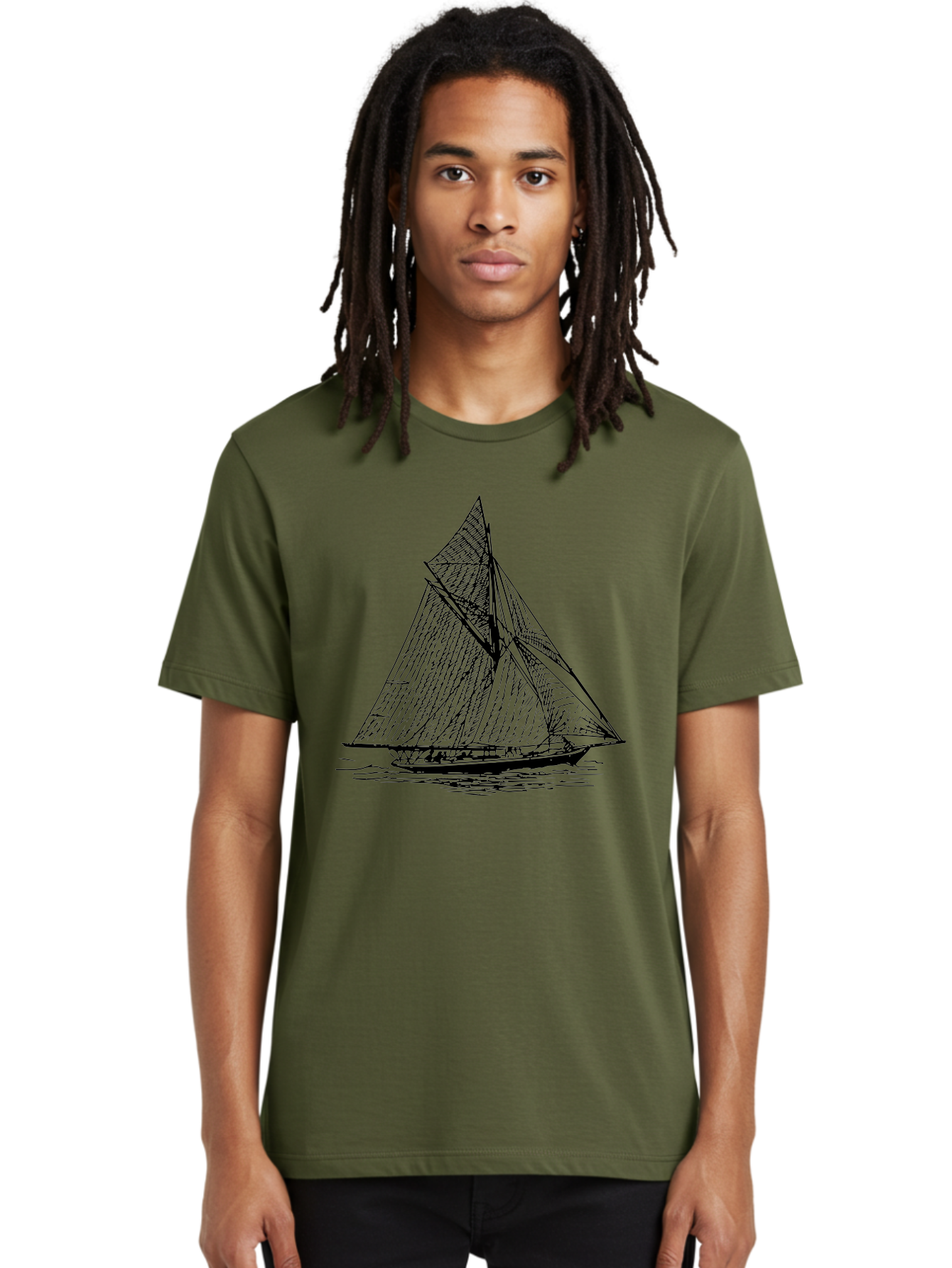 Sailboat-1 Men'S Graphic Tee, 100% Cotton, Comfortable Casual Summer Wear, Machine Washable, Sailboat On The Water, Sailing Vessels, Nautical Art, Ocean Scenery, Sailboat Design, Sketch Art, Sailing Boats, Maritime Graphics, Boat Illustrations Aad804 28