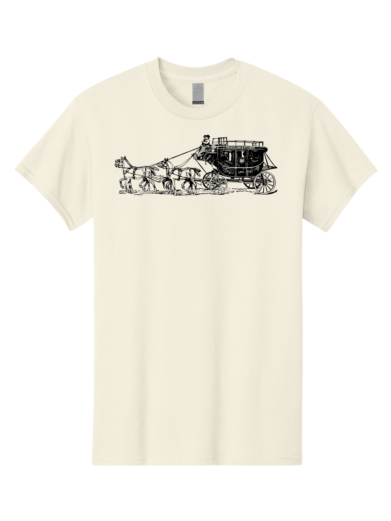 Stagecoach Men'S Graphic Tee, 100% Cotton, Comfortable Casual Summer Wear, Machine Washable, Horse-Drawn Stagecoach, Vintage Transportation, Historical Vehicle, Retro Travel, Classic Carriage, Old-Fashioned, Horse-Drawn Carriage, Aad807 19