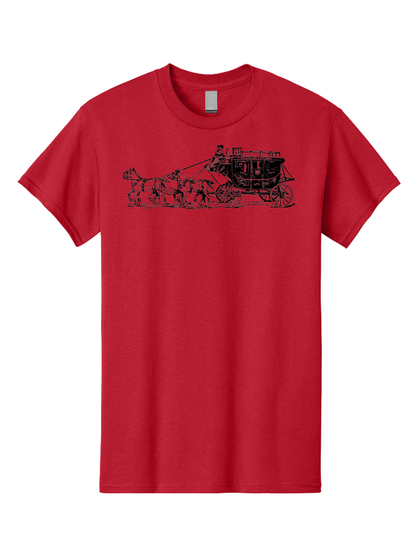 Stagecoach Men'S Graphic Tee, 100% Cotton, Comfortable Casual Summer Wear, Machine Washable, Horse-Drawn Stagecoach, Vintage Transportation, Historical Vehicle, Retro Travel, Classic Carriage, Old-Fashioned, Horse-Drawn Carriage, Aad807 9