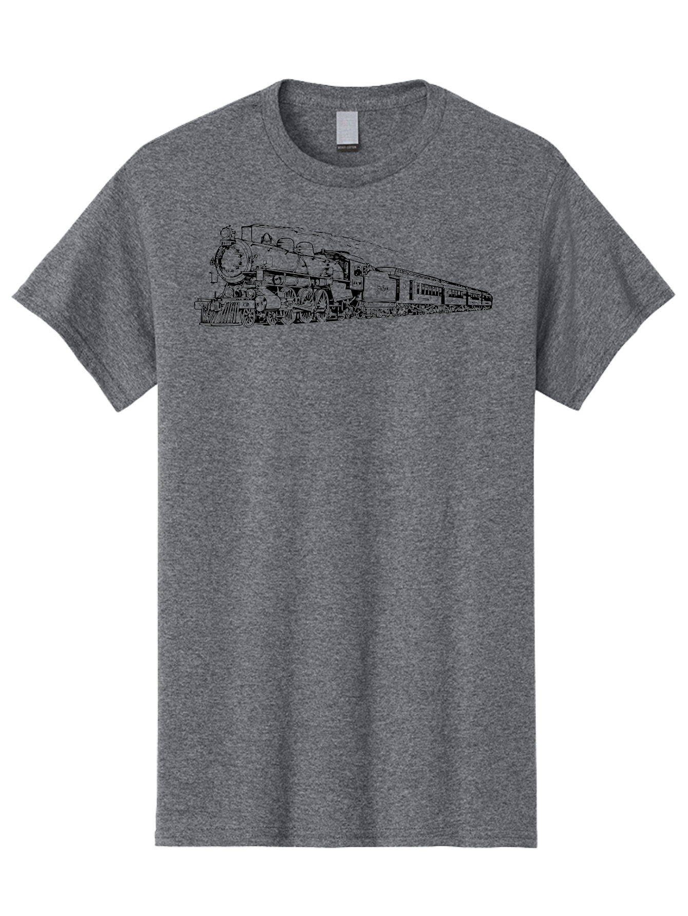 Steam-Locomotive-2524 Men'S Graphic Tee, 100% Cotton, Comfortable Casual Summer Wear, Machine Washable, Vintage Steam Train, Locomotive Engine, Railway Transportation, Nostalgic Travel, Classic Railroad, Historic Train, D51, 626, Aad809 23