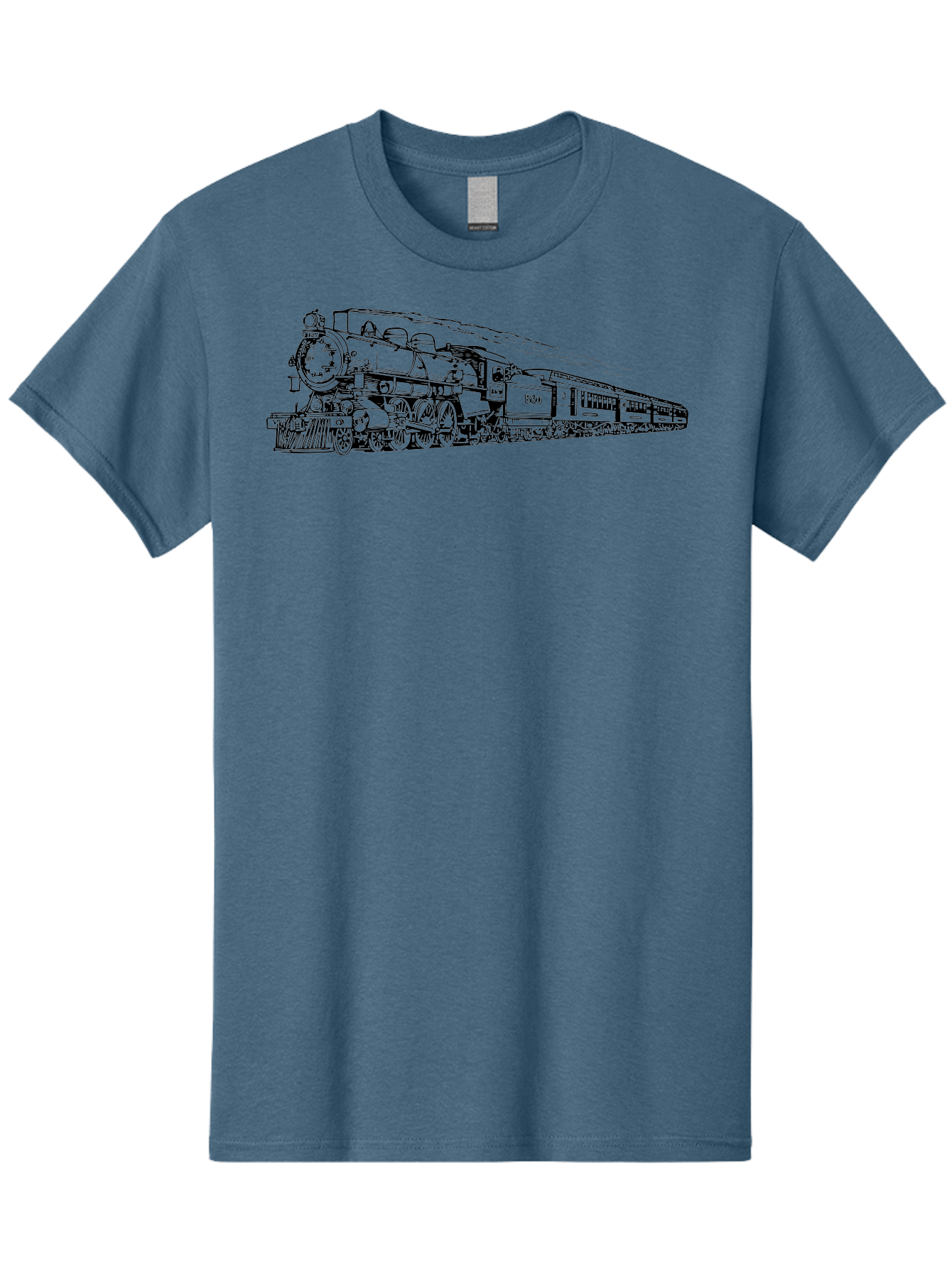 Steam-Locomotive-2524 Men'S Graphic Tee, 100% Cotton, Comfortable Casual Summer Wear, Machine Washable, Vintage Steam Train, Locomotive Engine, Railway Transportation, Nostalgic Travel, Classic Railroad, Historic Train, D51, 626, Aad809 29