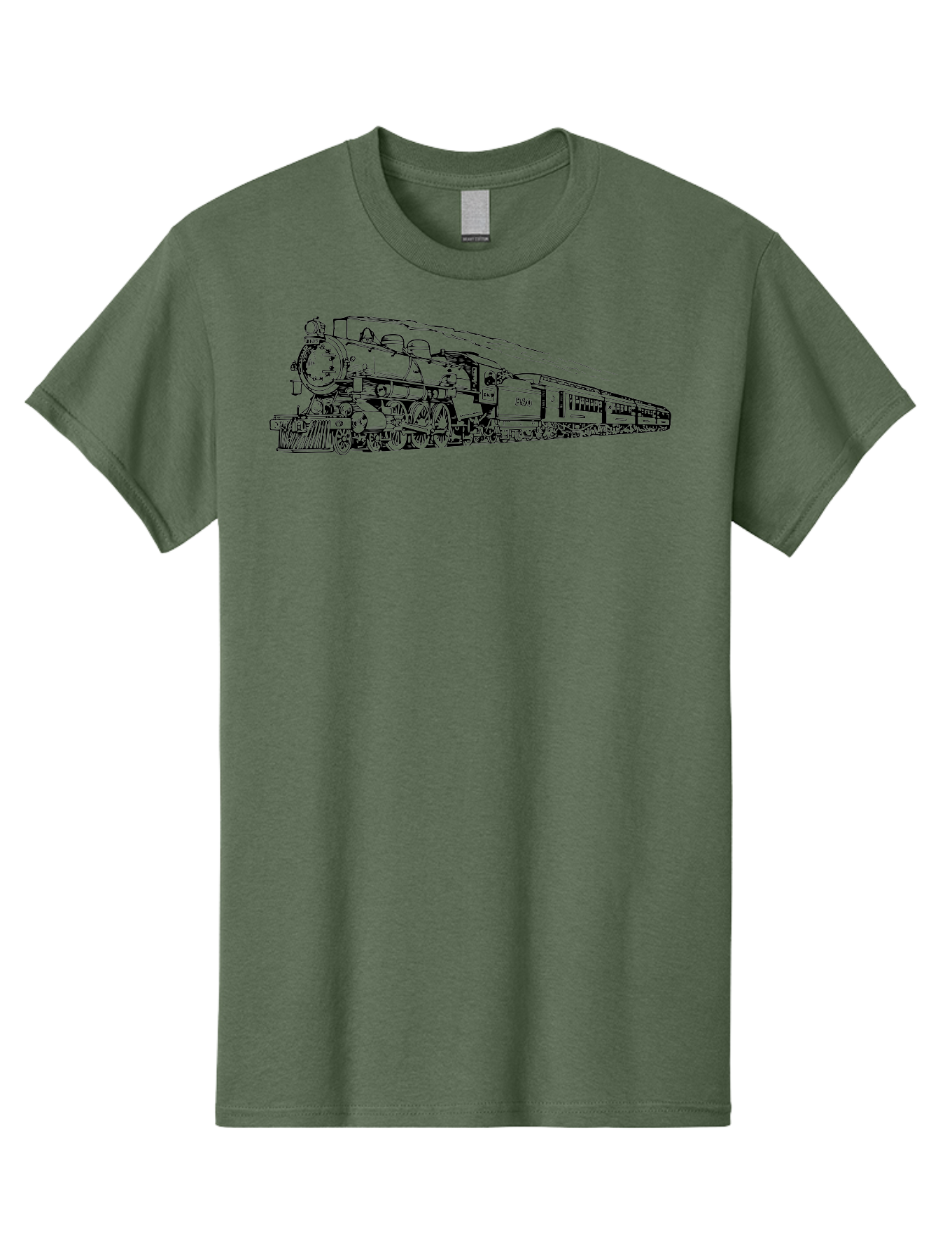 Steam-Locomotive-2524 Men'S Graphic Tee, 100% Cotton, Comfortable Casual Summer Wear, Machine Washable, Vintage Steam Train, Locomotive Engine, Railway Transportation, Nostalgic Travel, Classic Railroad, Historic Train, D51, 626, Aad809 17