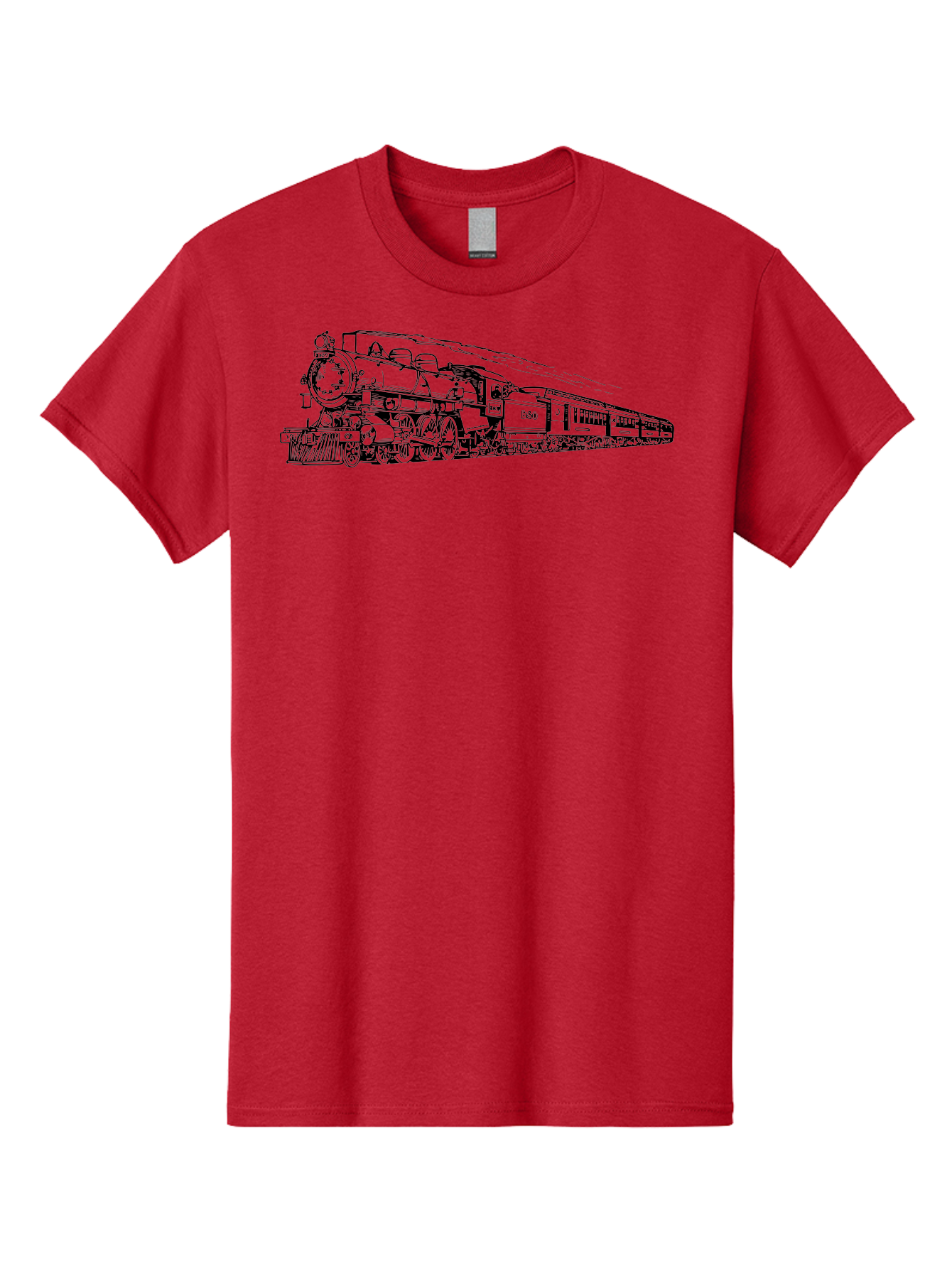 Steam-Locomotive-2524 Men'S Graphic Tee, 100% Cotton, Comfortable Casual Summer Wear, Machine Washable, Vintage Steam Train, Locomotive Engine, Railway Transportation, Nostalgic Travel, Classic Railroad, Historic Train, D51, 626, Aad809 9