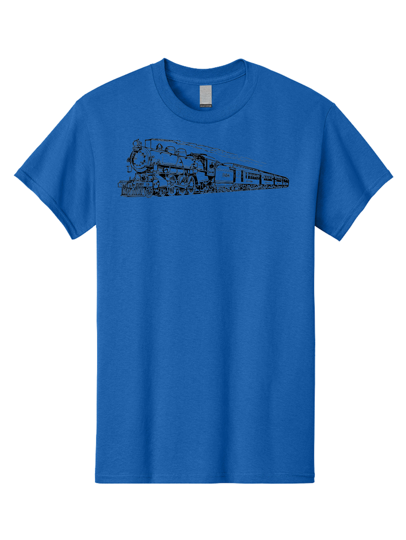 Steam-Locomotive-2524 Men'S Graphic Tee, 100% Cotton, Comfortable Casual Summer Wear, Machine Washable, Vintage Steam Train, Locomotive Engine, Railway Transportation, Nostalgic Travel, Classic Railroad, Historic Train, D51, 626, Aad809 11