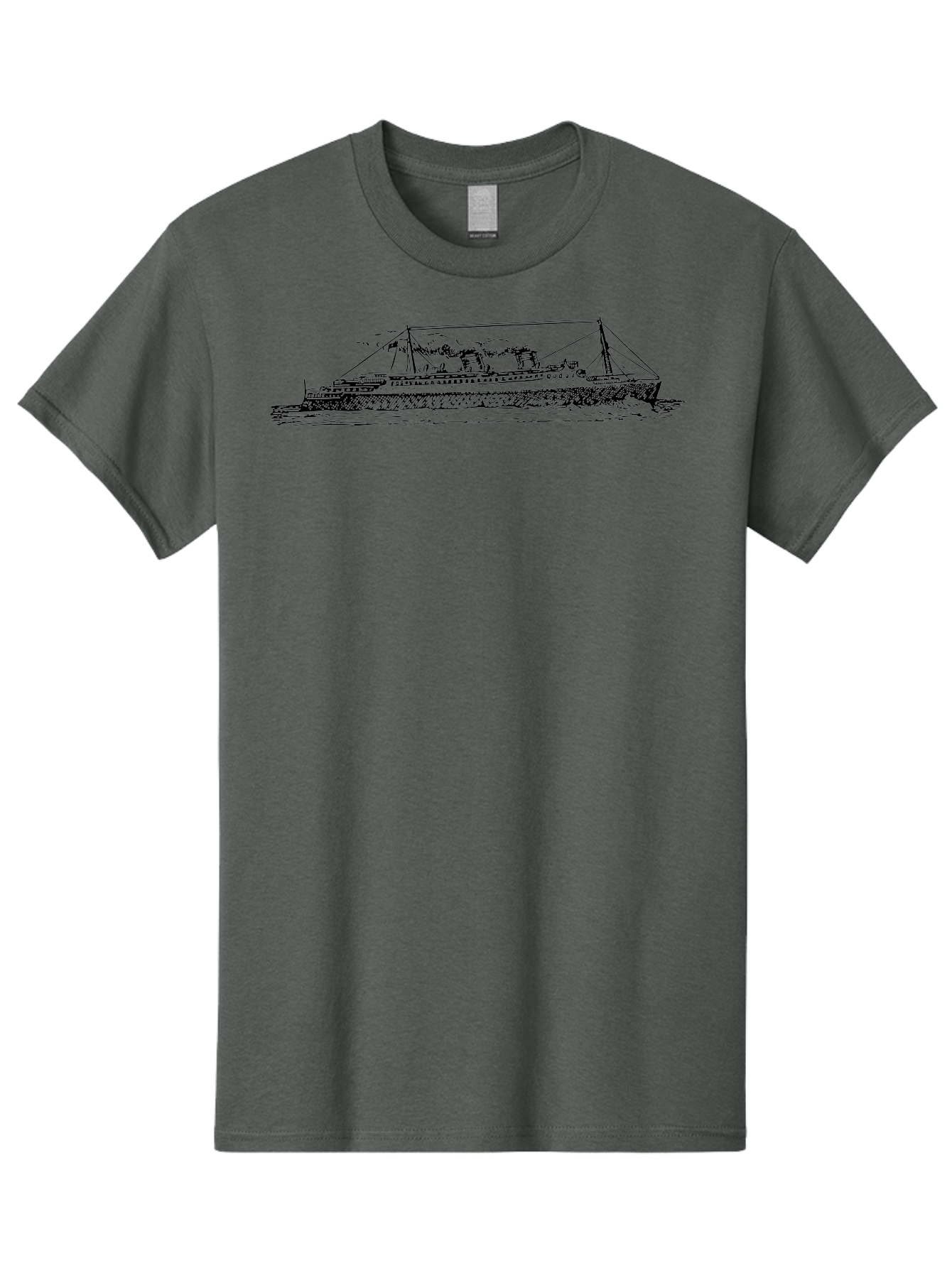 Steam-Ship Men'S Graphic Tee, 100% Cotton, Comfortable Casual Summer Wear, Machine Washable, Classic Ship, Vintage Vessel, Sailing Boat, Historical Maritime, Naval Architecture, Traditional Design, Old-World Charm, Retro Nautical, Aad810 13