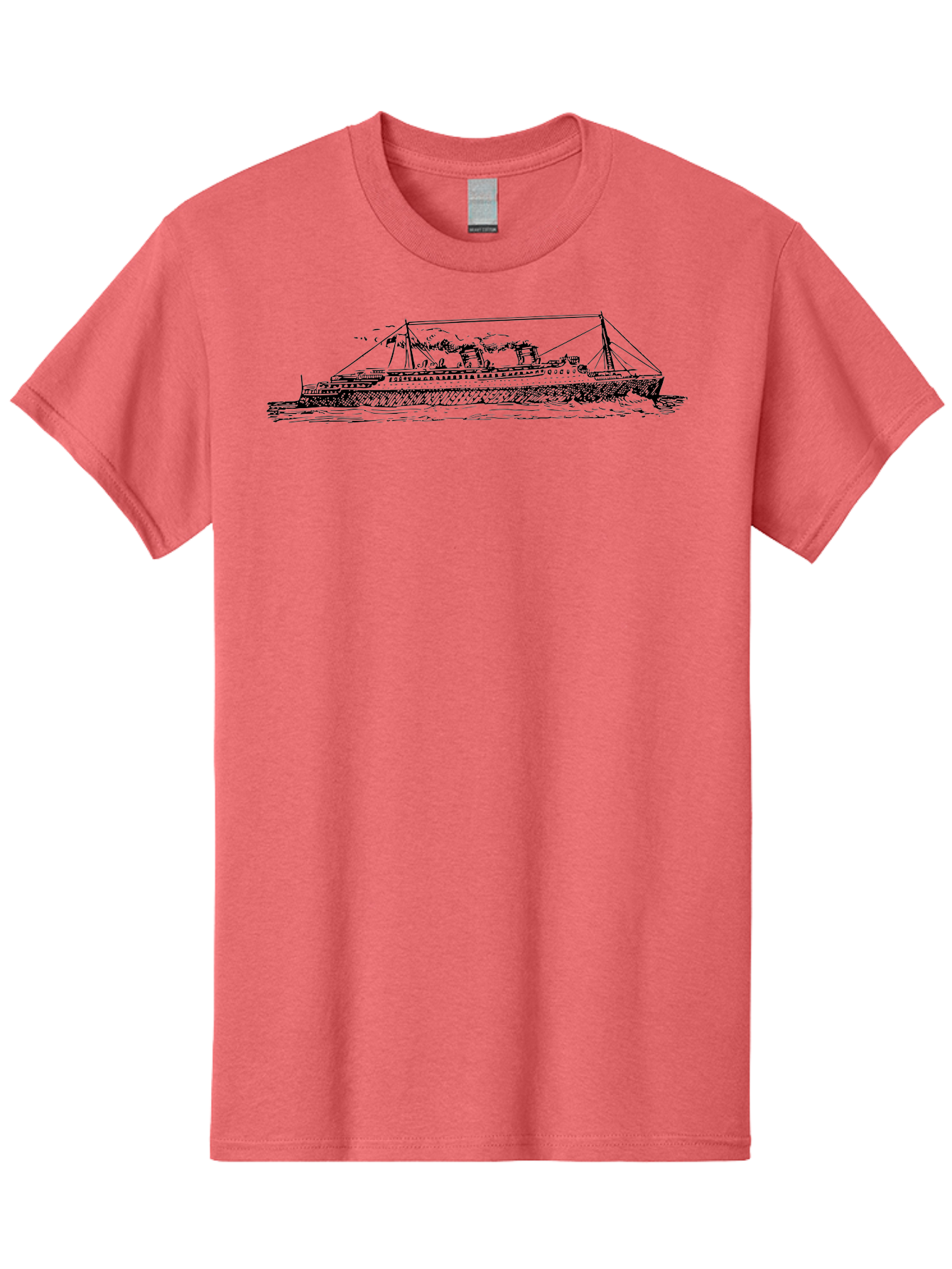 Steam-Ship Men'S Graphic Tee, 100% Cotton, Comfortable Casual Summer Wear, Machine Washable, Classic Ship, Vintage Vessel, Sailing Boat, Historical Maritime, Naval Architecture, Traditional Design, Old-World Charm, Retro Nautical, Aad810 9