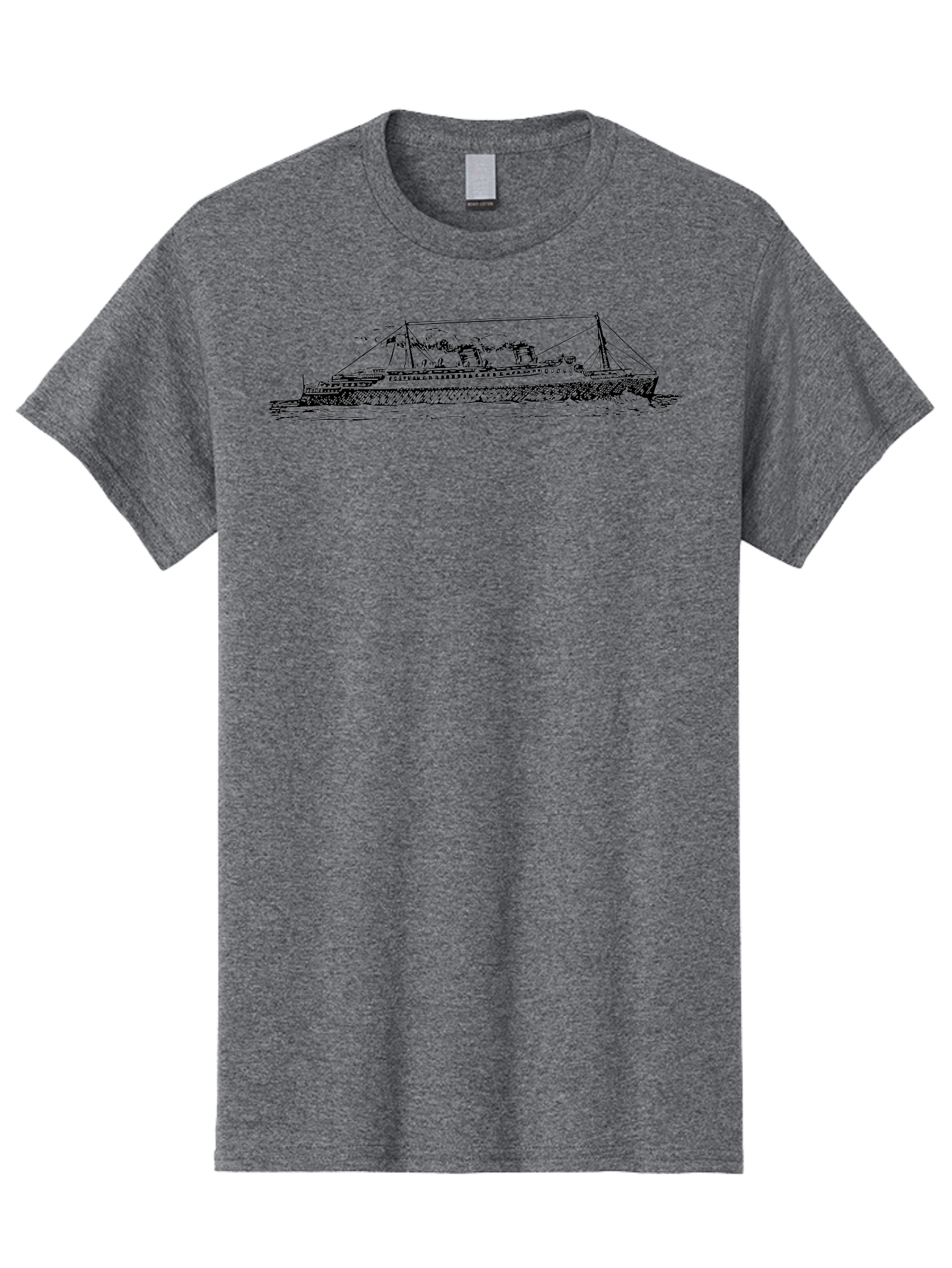 Steam-Ship Men'S Graphic Tee, 100% Cotton, Comfortable Casual Summer Wear, Machine Washable, Classic Ship, Vintage Vessel, Sailing Boat, Historical Maritime, Naval Architecture, Traditional Design, Old-World Charm, Retro Nautical, Aad810 29